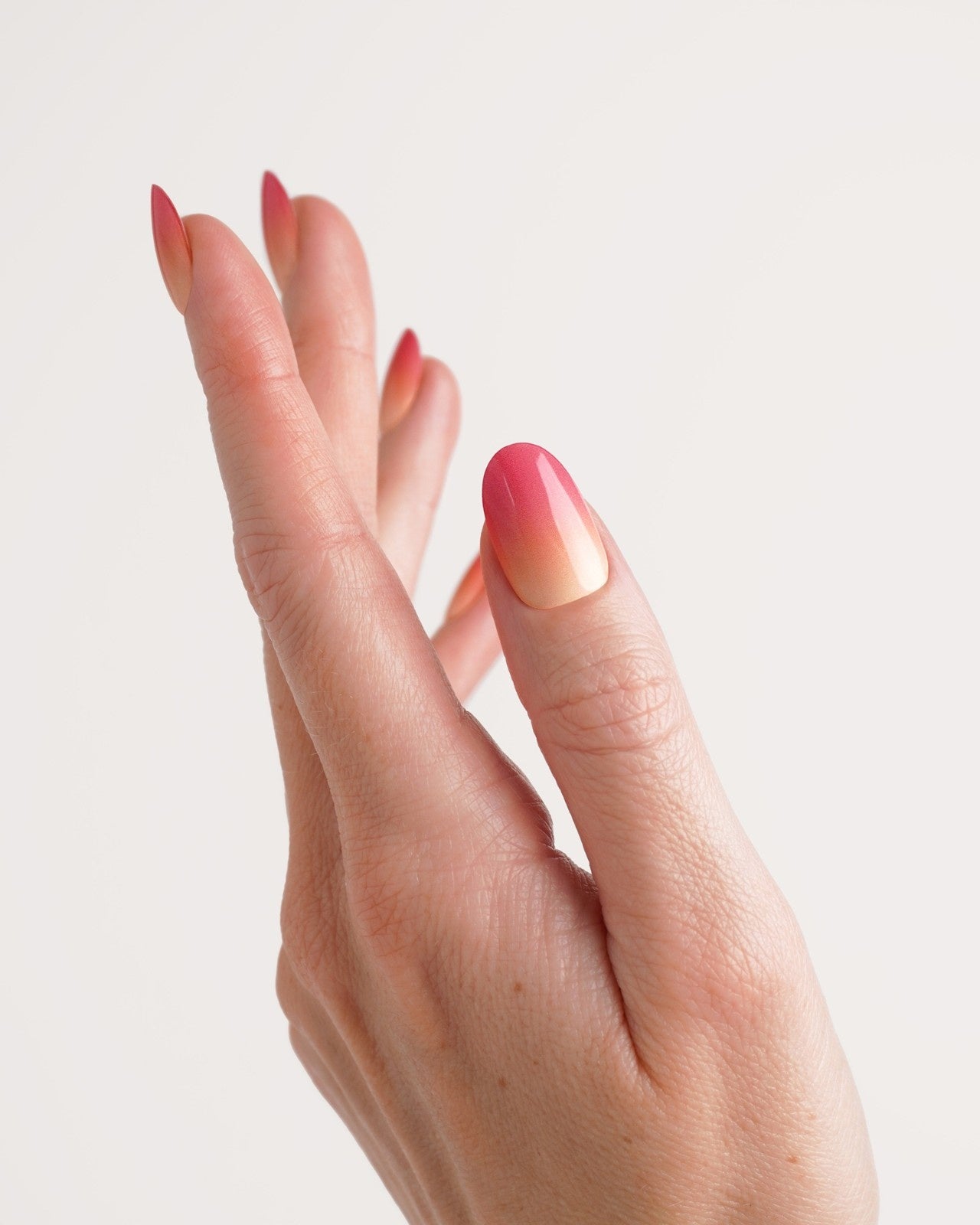 Orange Pink Ombre Gel Strips - Doonails Netherlands