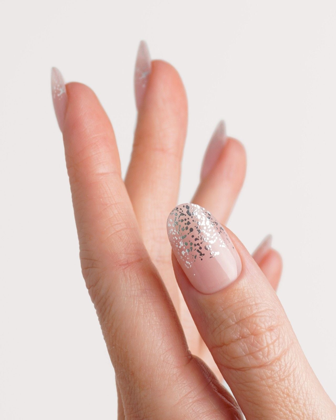 Silver Glitter Ombre Gel Strips - Doonails Netherlands