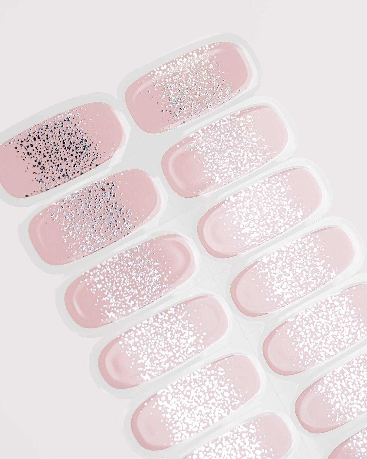 Silver Glitter Ombre Gel Strips - Doonails Netherlands
