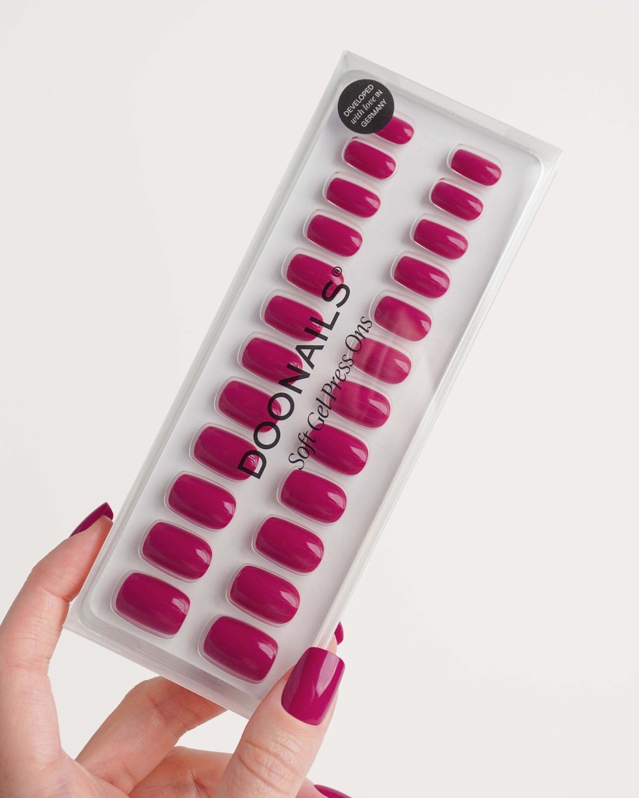 Acai Berry Short Square Soft Gel Press Ons - Doonails Netherlands