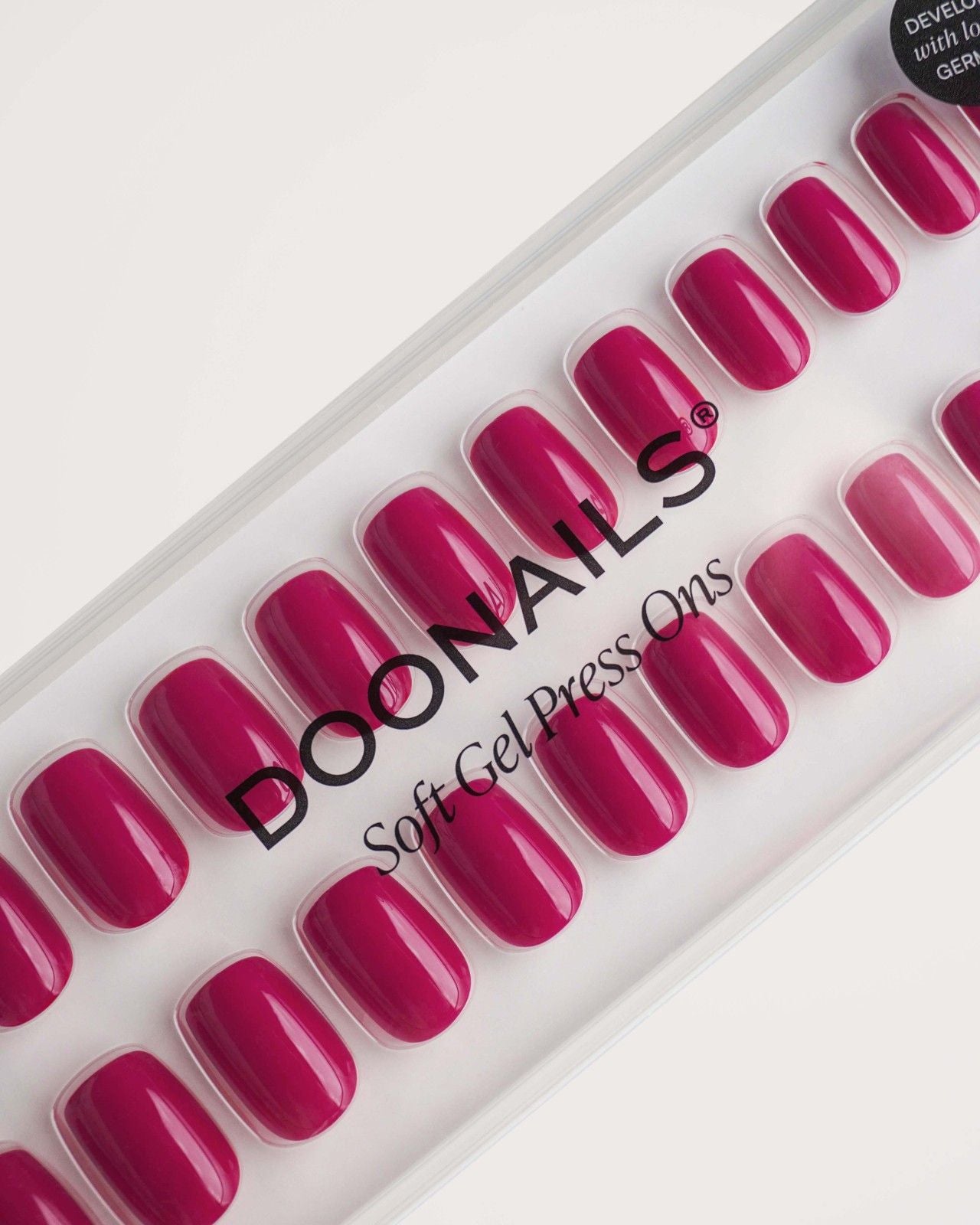 Acai Berry Short Square Soft Gel Press Ons - Doonails Netherlands