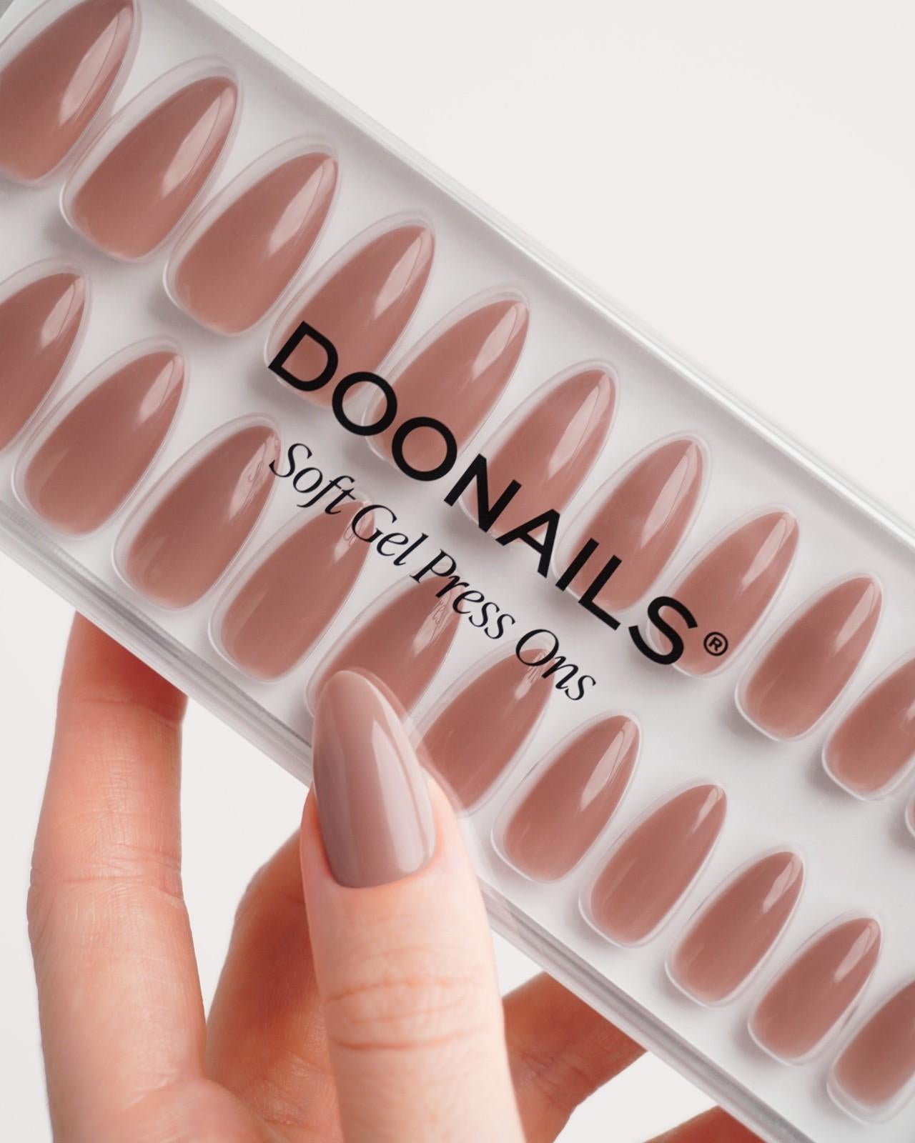 Espresso Medium Almond Soft Gel Press Ons - Doonails Netherlands
