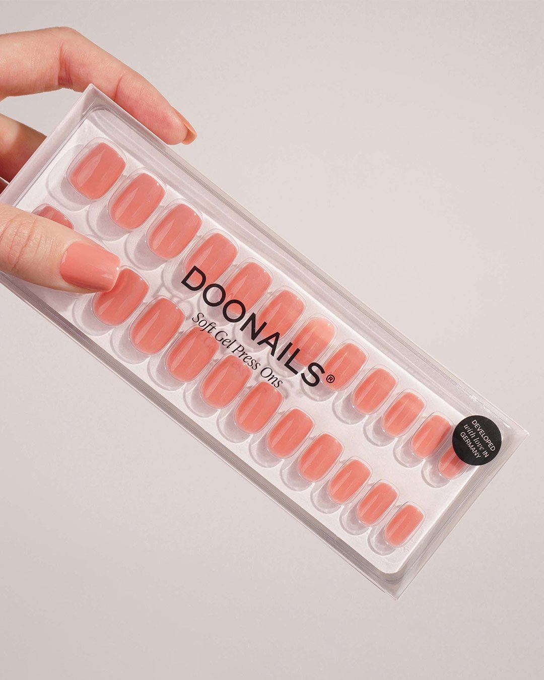 Peach Please Short Square Soft Gel Press Ons - Doonails Netherlands