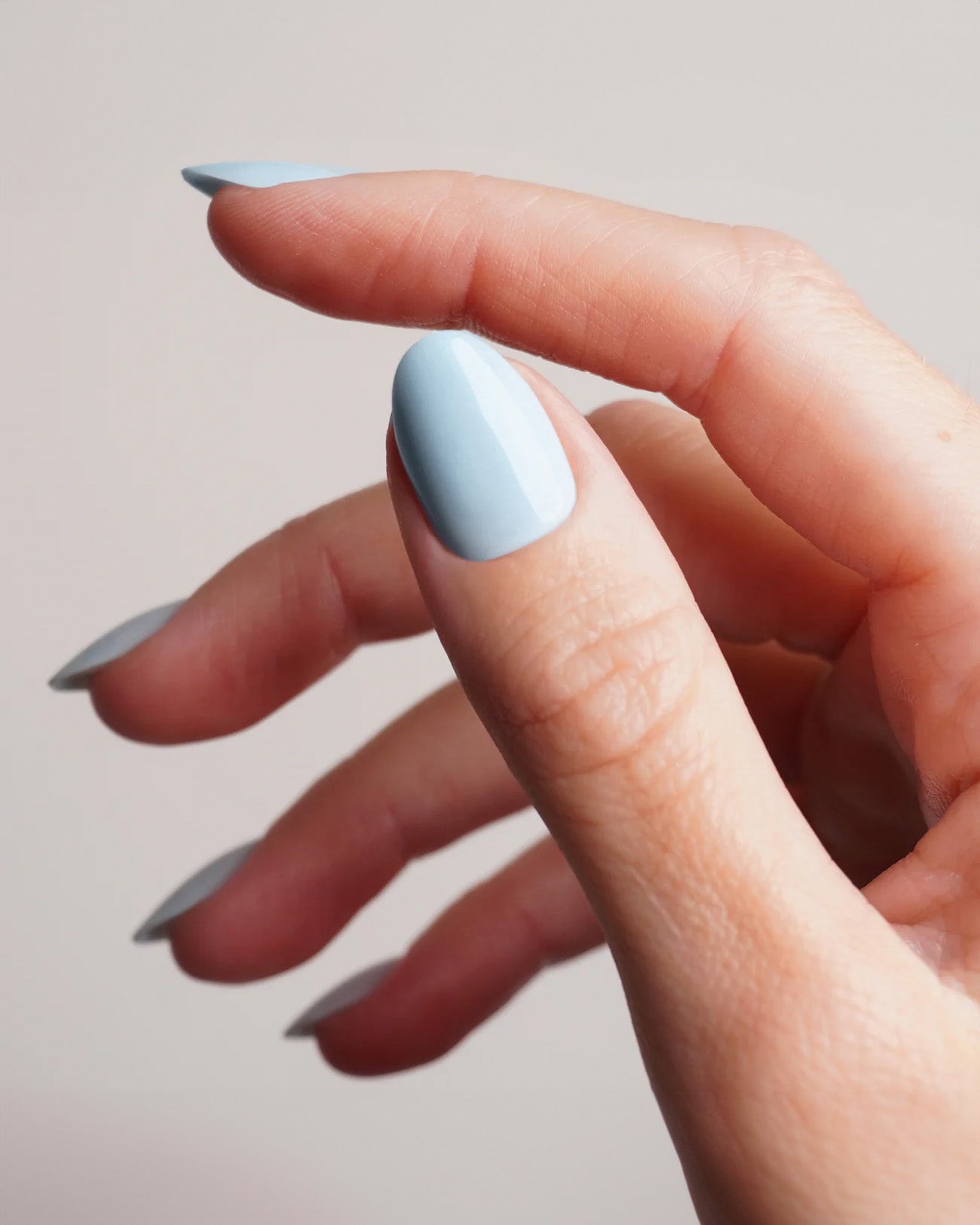 Baby Blue Short Round Soft Gel Press Ons - Doonails Netherlands