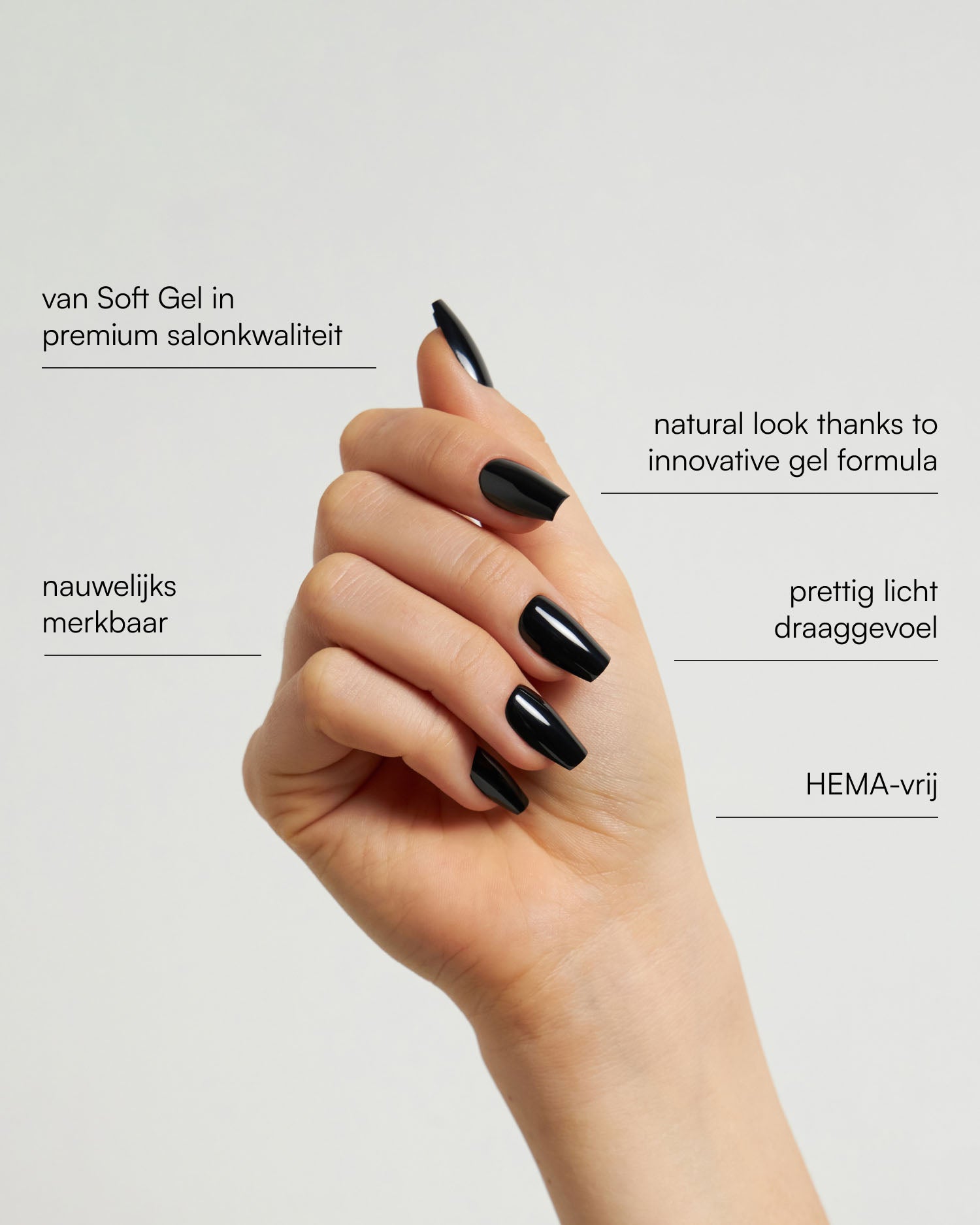 Dark Dream Short Coffin Soft Gel Press Ons - Doonails Netherlands