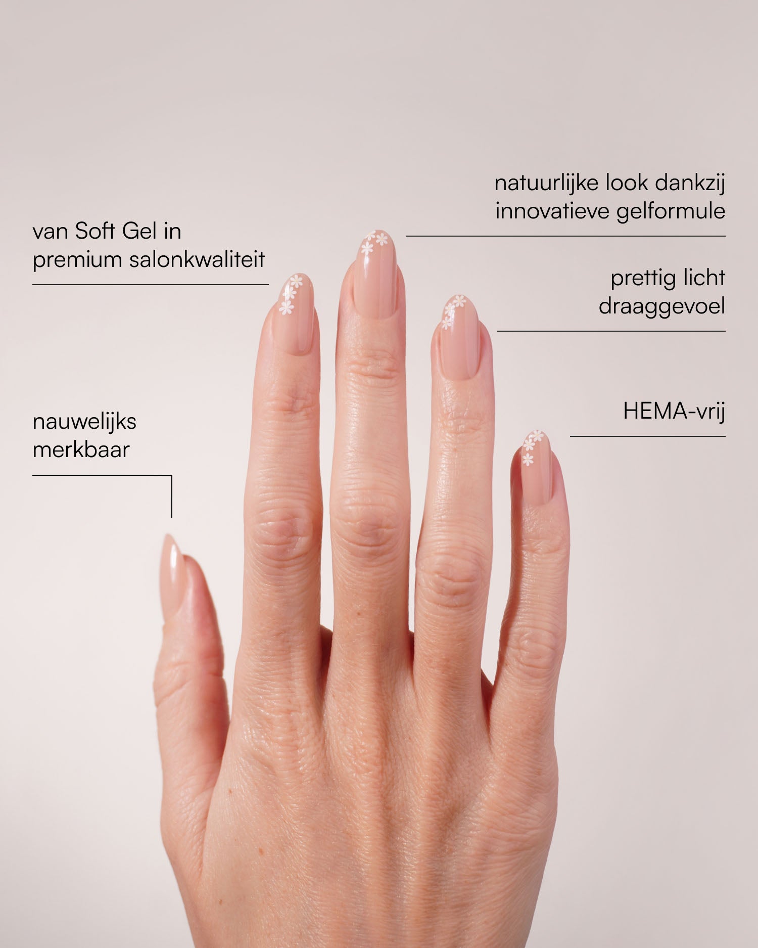 Flower Power Medium Round Soft Gel Press Ons - Doonails Netherlands