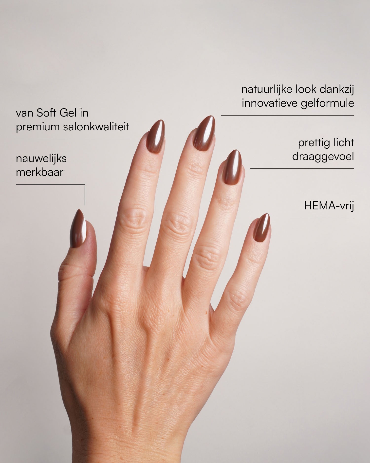 Glazed Chocolate Short Almond Soft Gel Press Ons - Doonails Netherlands