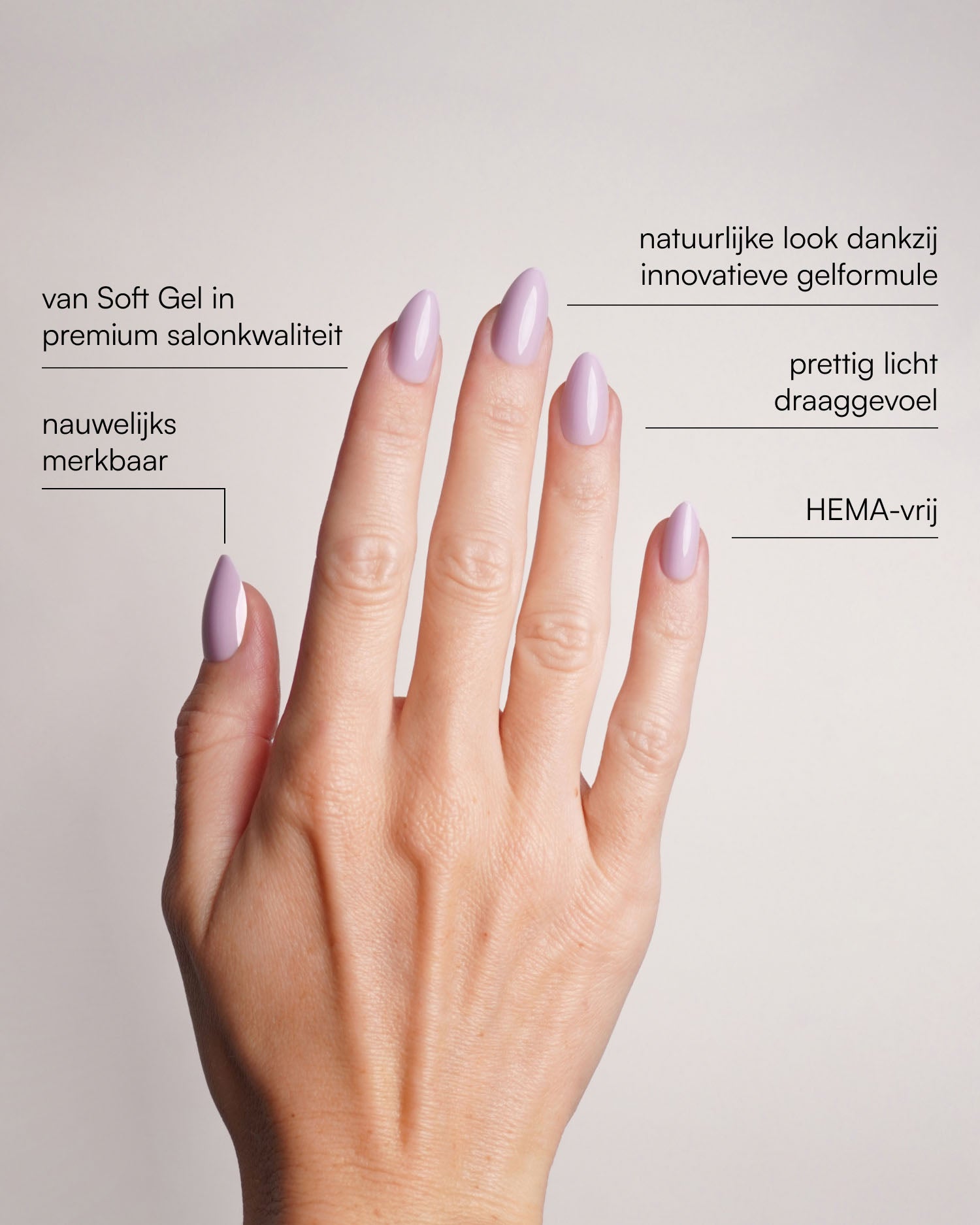 Lavender Mist Short Almond Soft Gel Press Ons - Doonails Netherlands