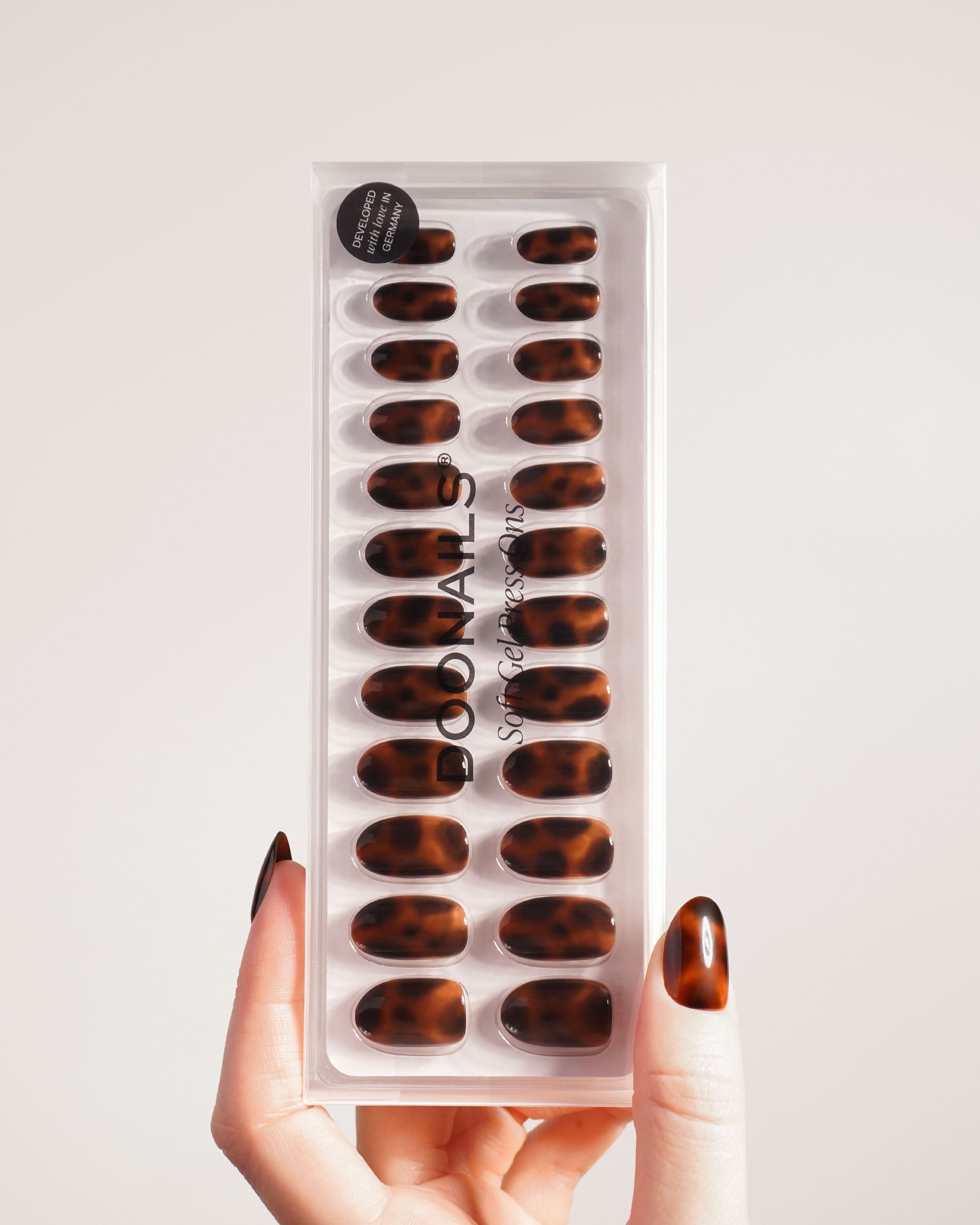 Mosaic Amber Medium Round Soft Gel Press Ons - Doonails Netherlands