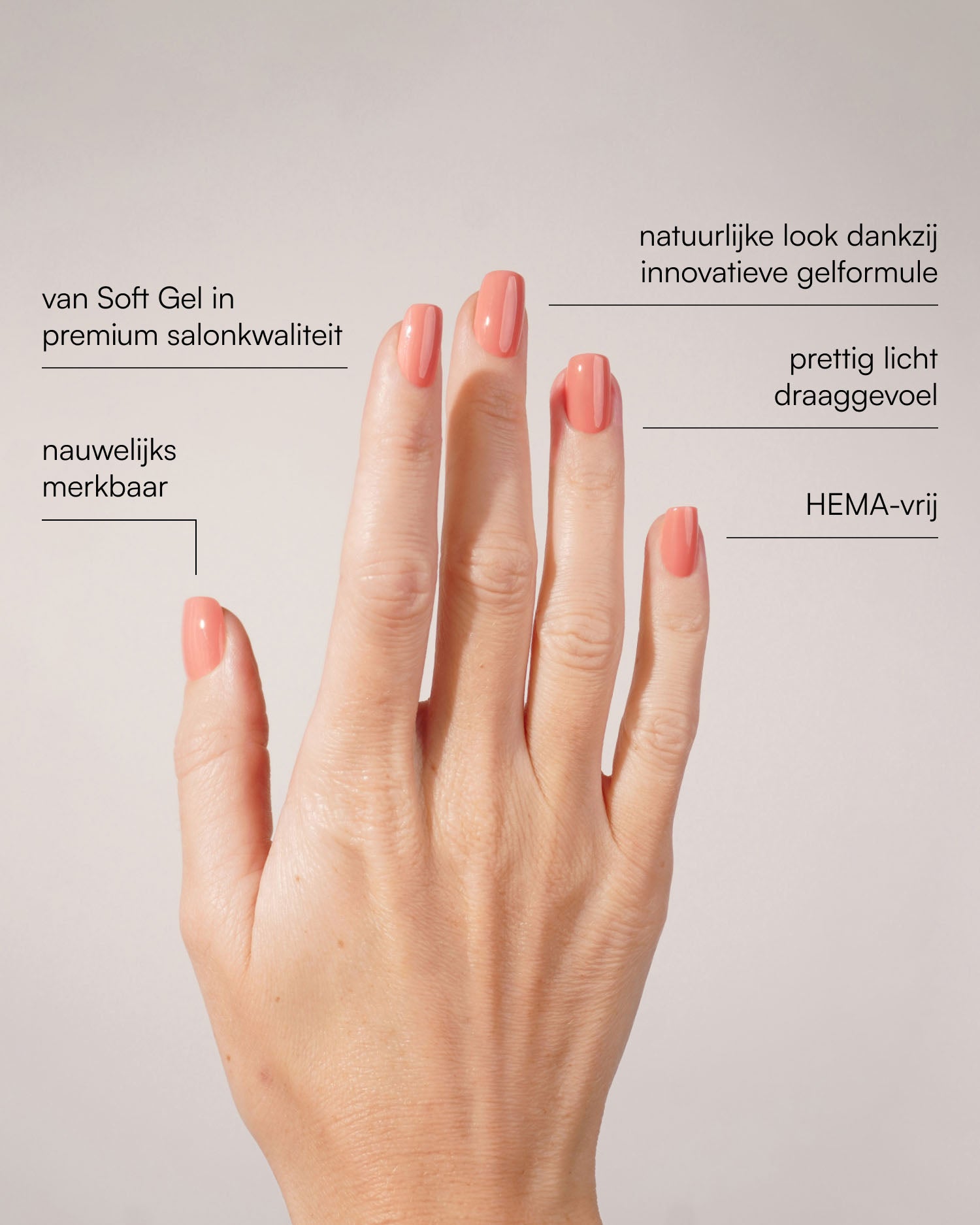 Peach Please Short Square Soft Gel Press Ons - Doonails Netherlands