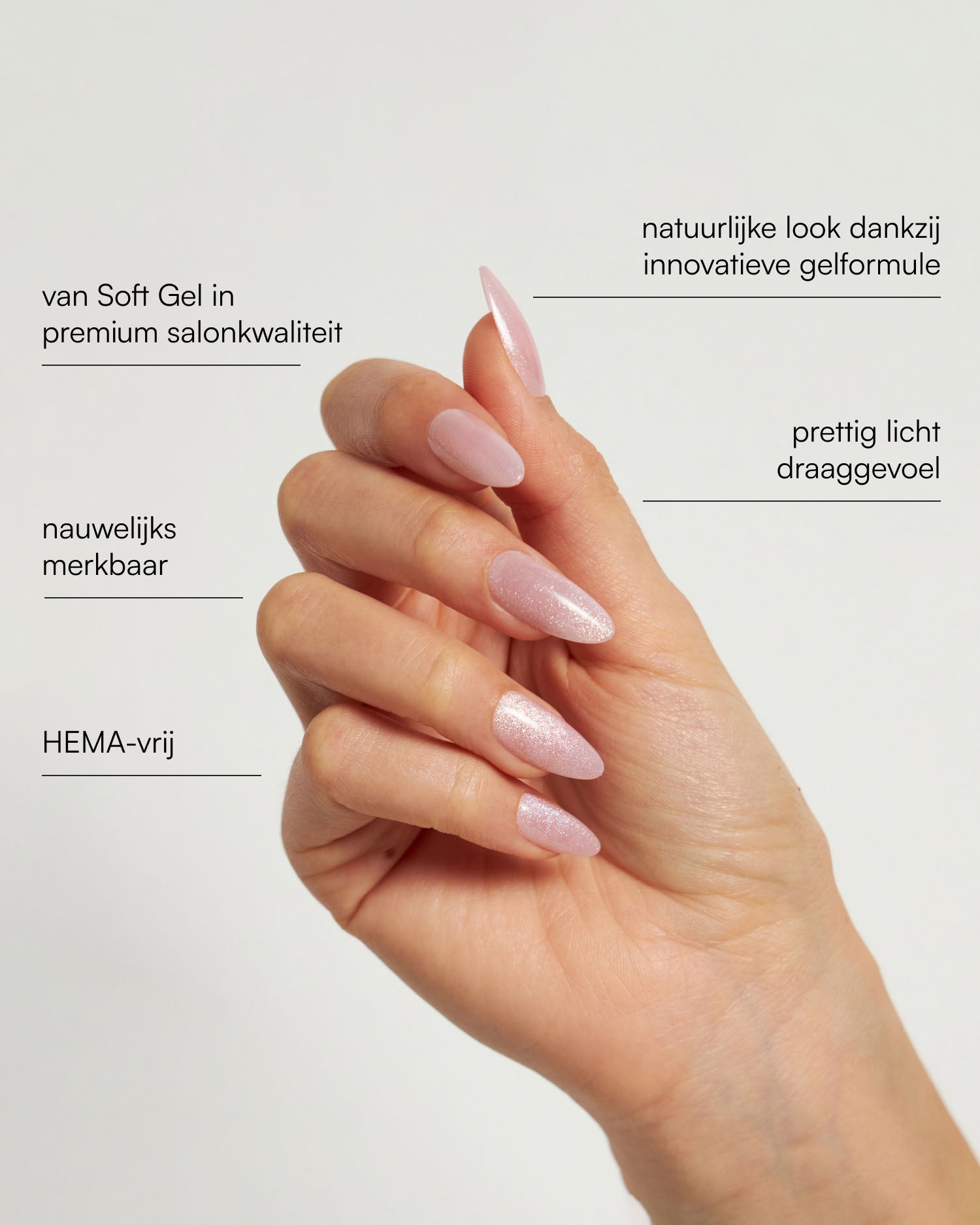 Rose Cat Eye Medium Almond Soft Gel Press Ons - Doonails Netherlands