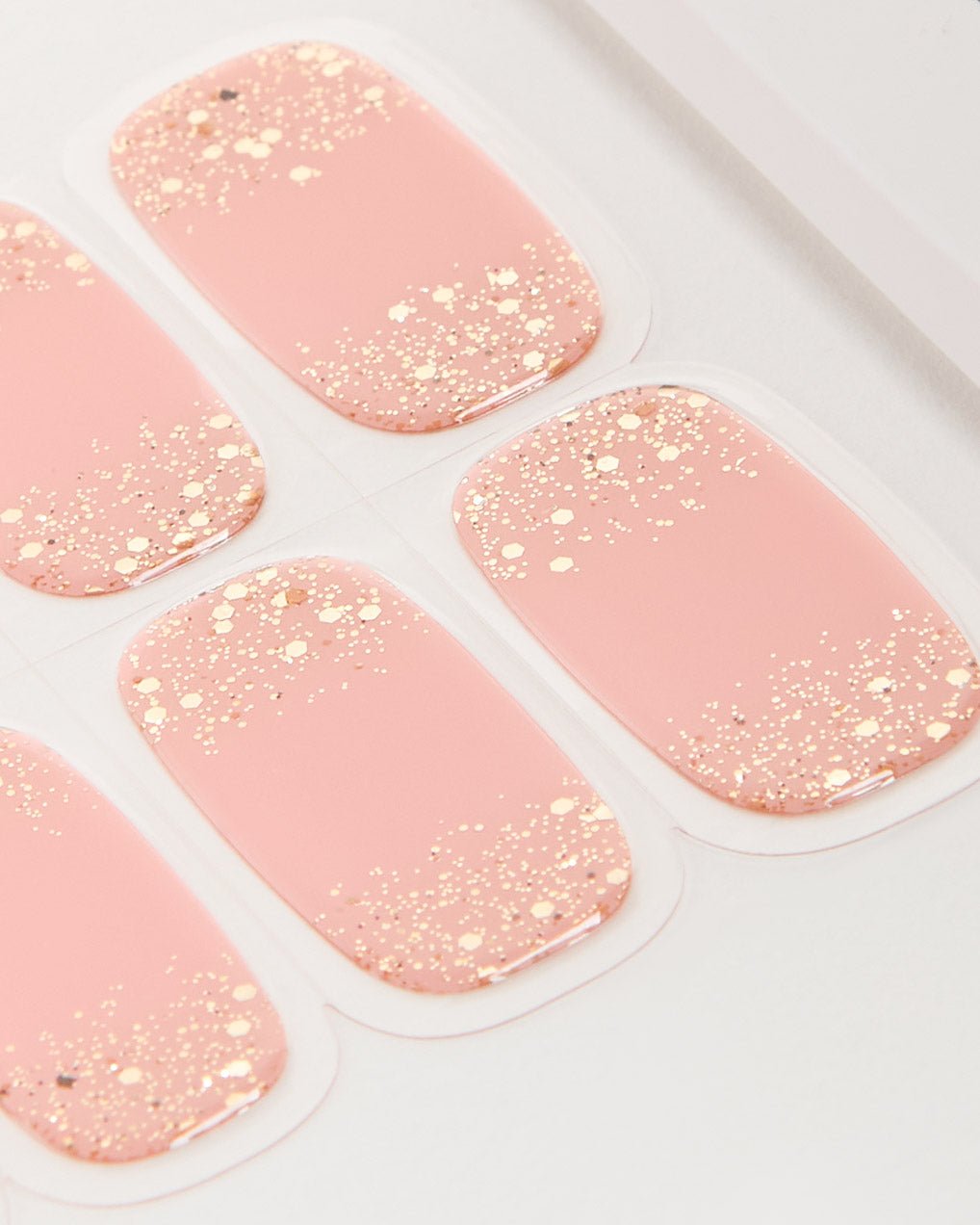 Gold Glitter Ombre Gel Strips - Doonails Netherlands