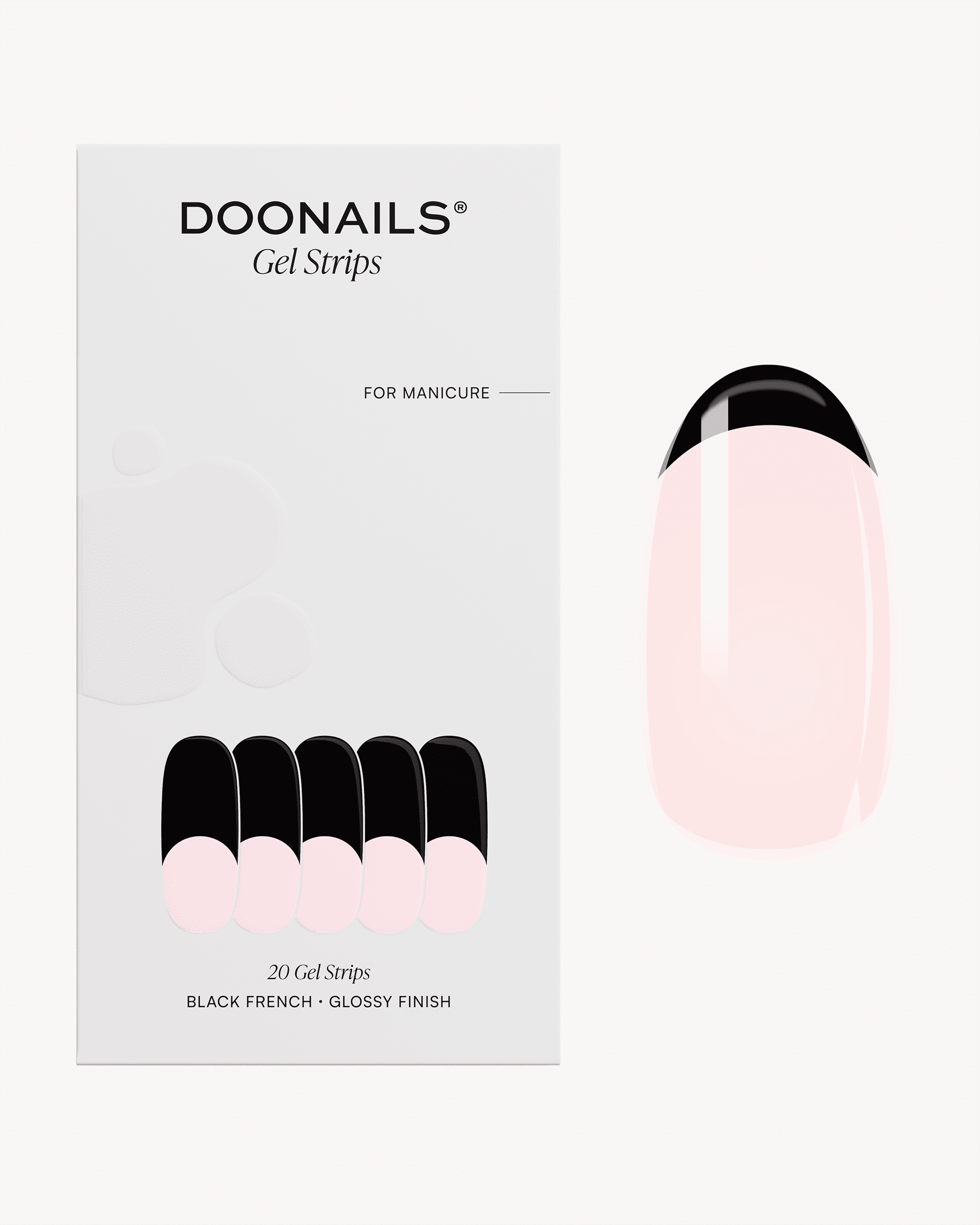 Black French Gel Strips - Doonails Netherlands
