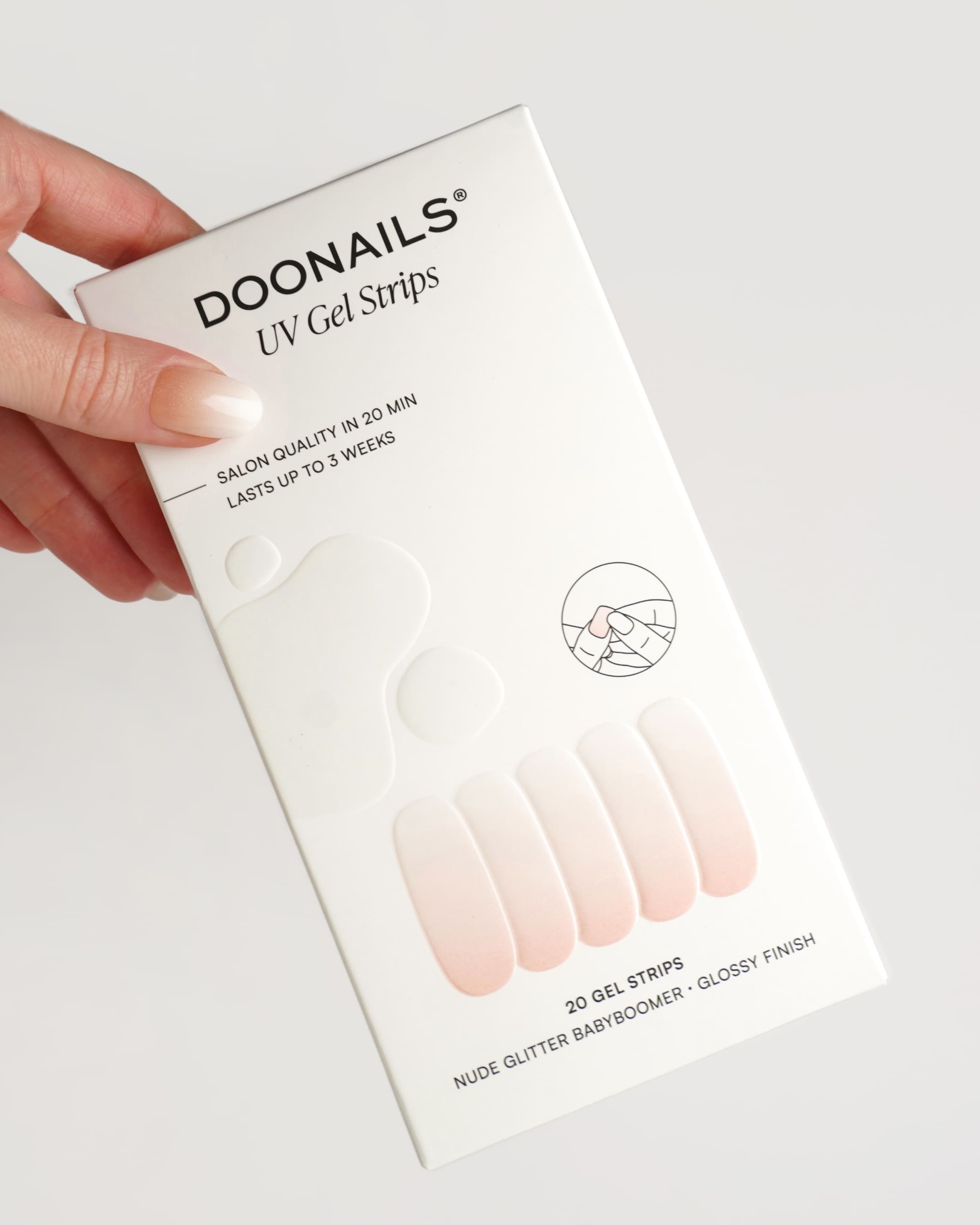 Nude Glitter Babyboomer Gel Strips - Doonails Netherlands