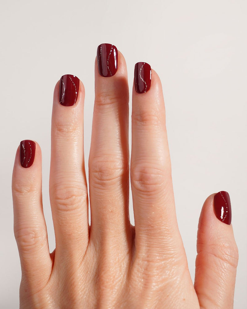 Red Glitter Swirl Gel Strips - Doonails Netherlands