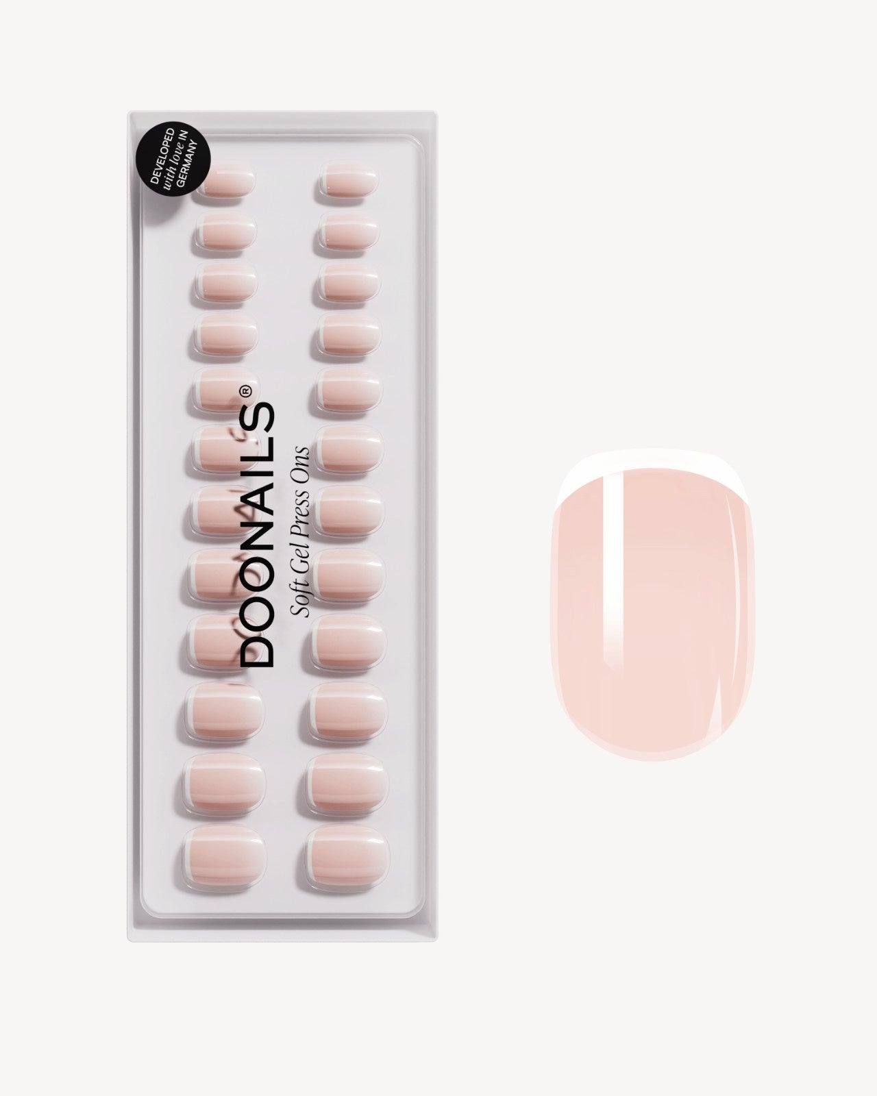 Classic French Extra Short Square Soft Gel Press Ons - Doonails Netherlands