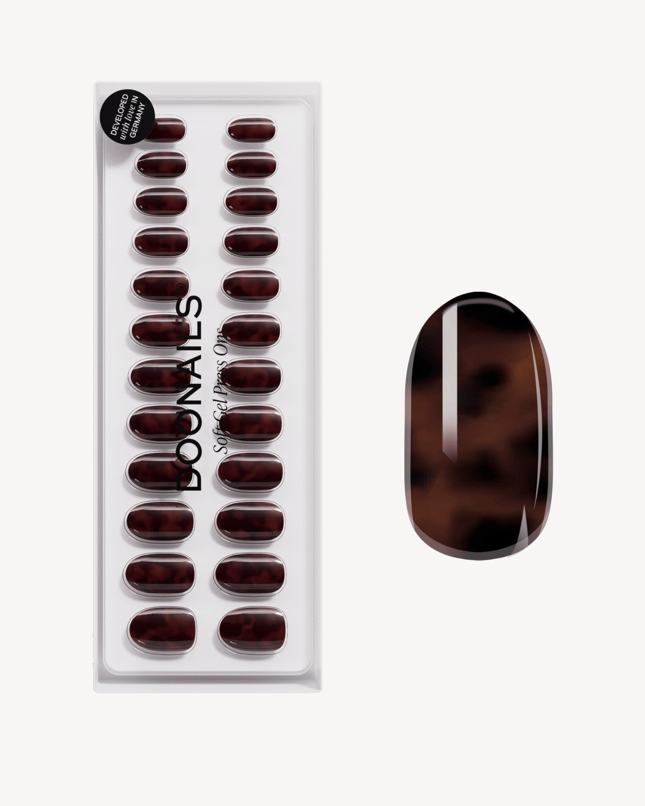 Mosaic Amber Medium Round Soft Gel Press Ons - Doonails Netherlands