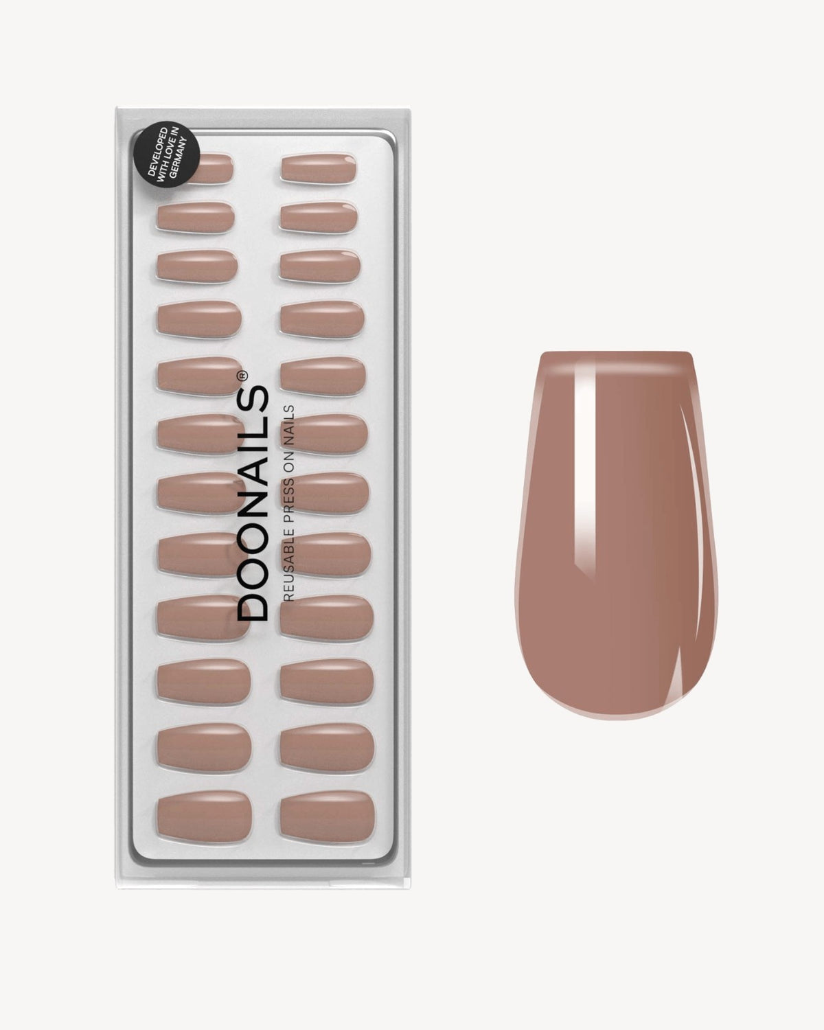 Espresso Short Coffin Soft Gel Press Ons - Doonails Netherlandsdoonails