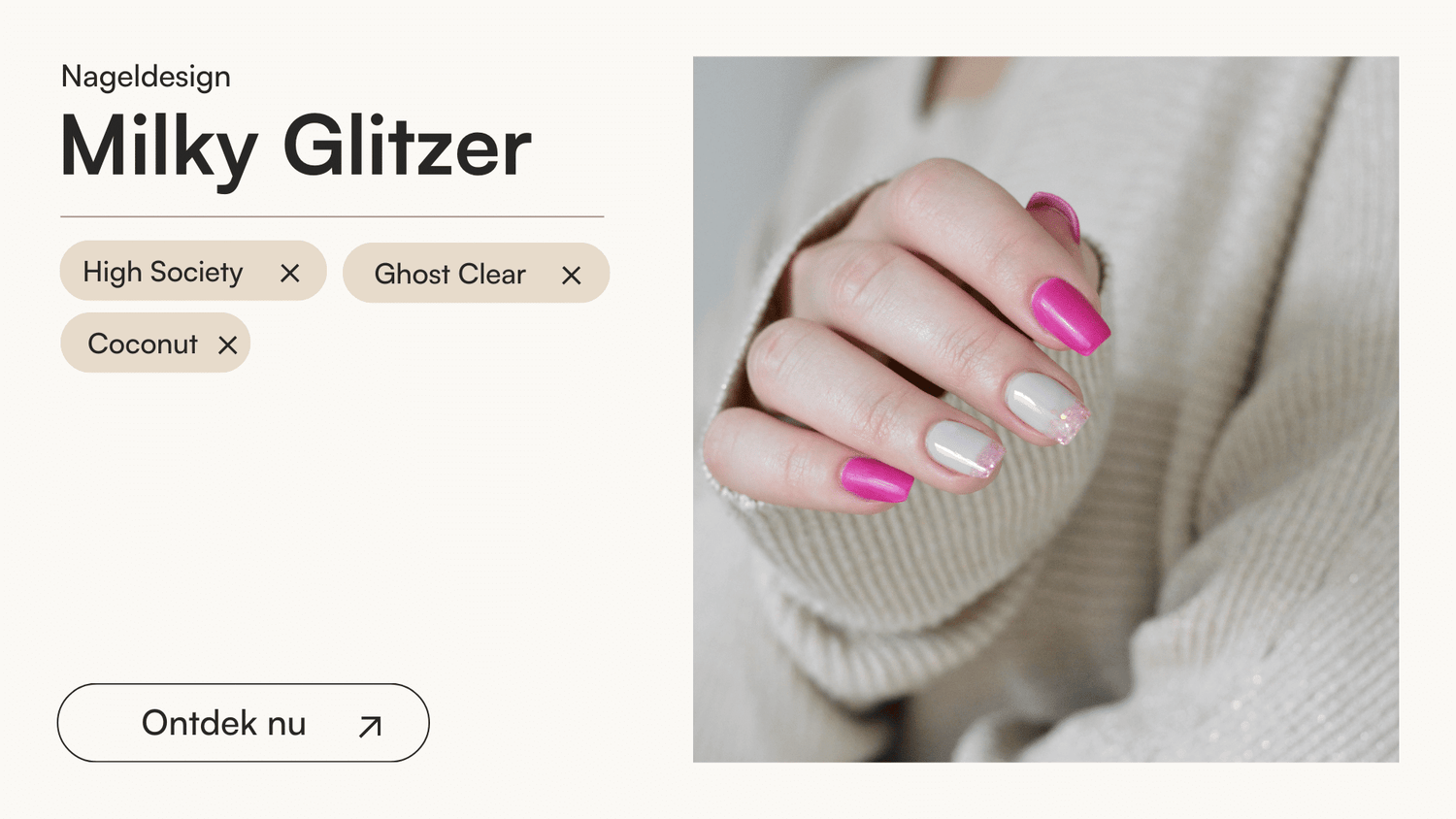 Milky Glitzer - Doonails Netherlands