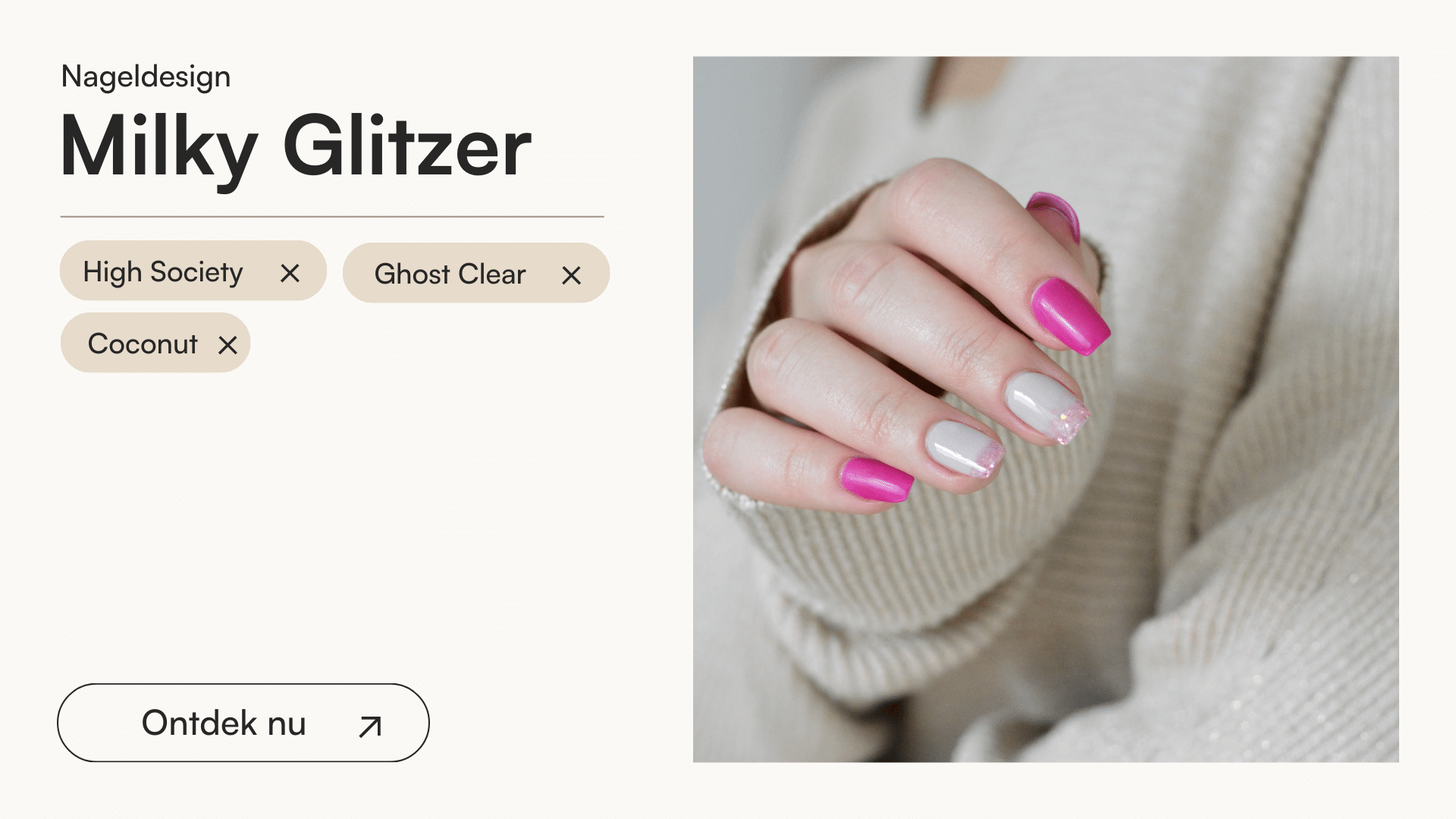 Milky Glitzer - Doonails Netherlands