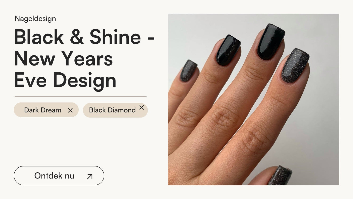 Black & Shine - New Years Eve Design - Doonails Netherlands