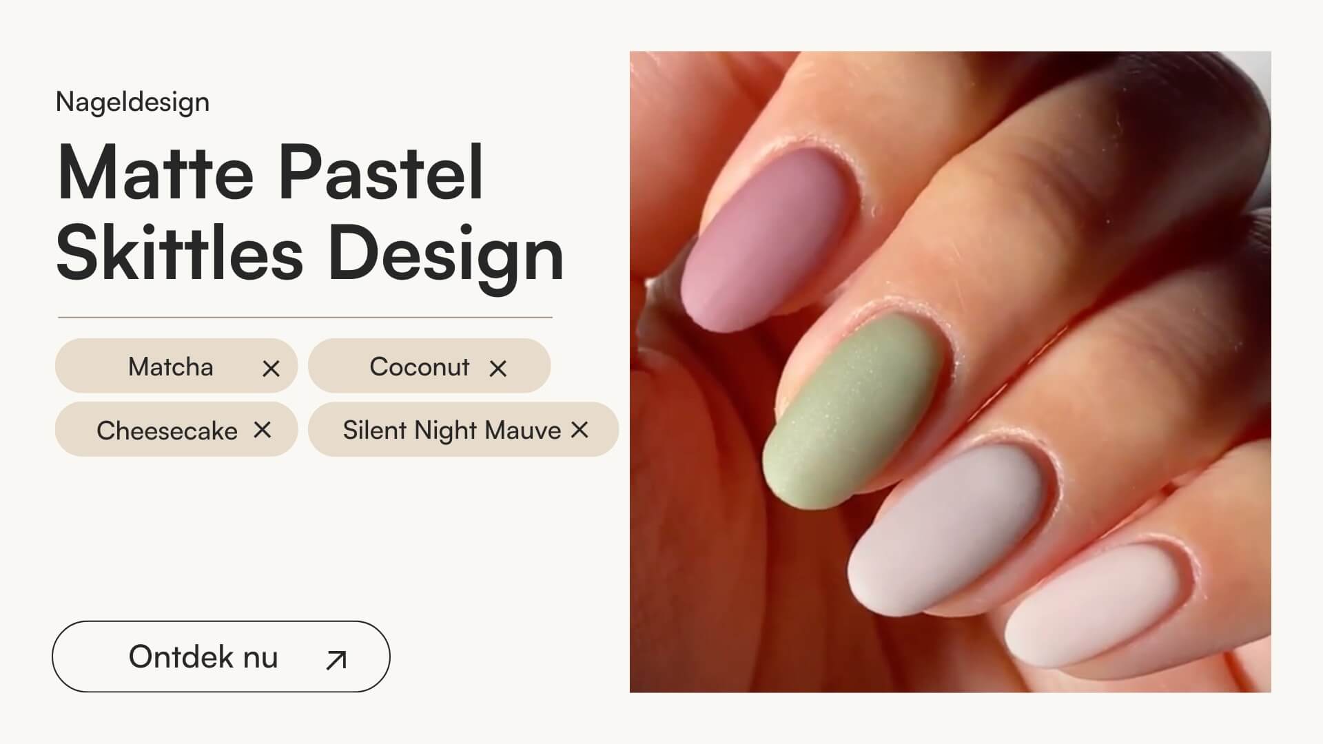 Matte Pastel Skittles design - Doonails Netherlands