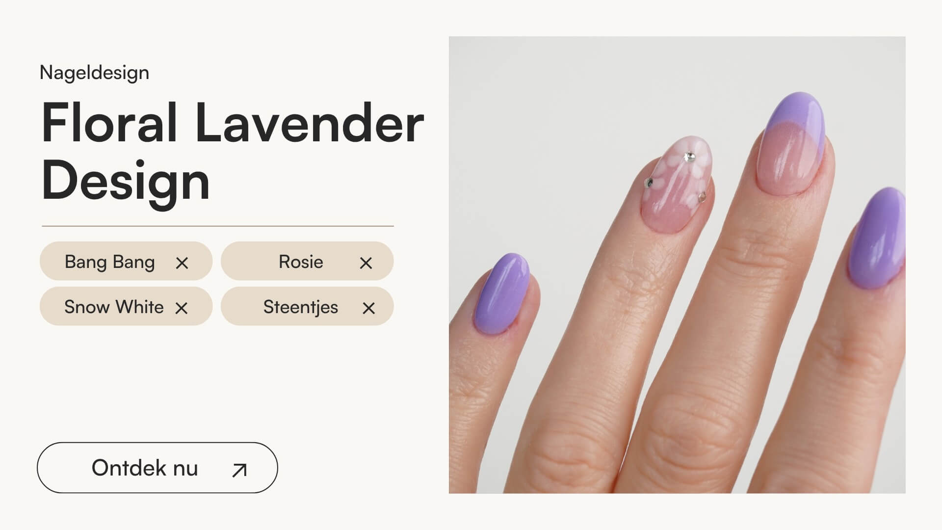 Floral Lavender Design - Doonails Netherlands