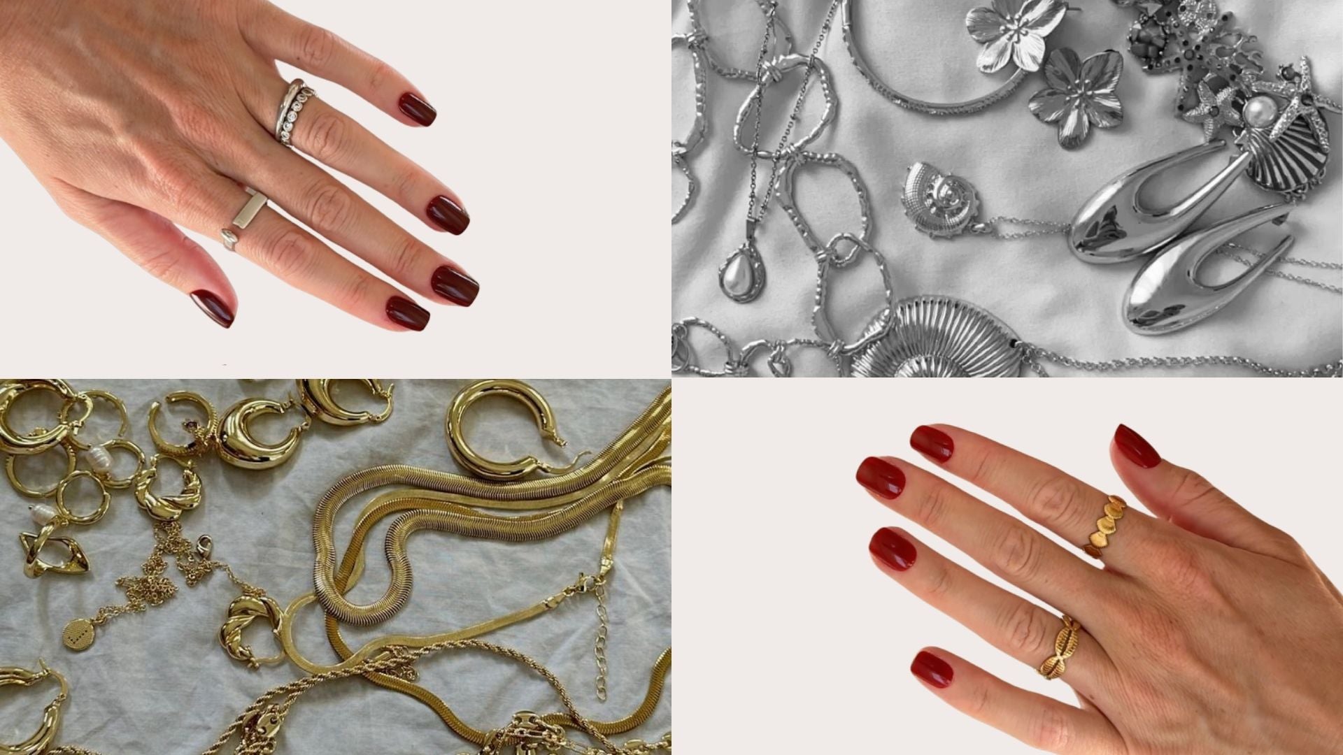 Welke nagelkleur past bij gouden sieraden – en welke bij zilver?