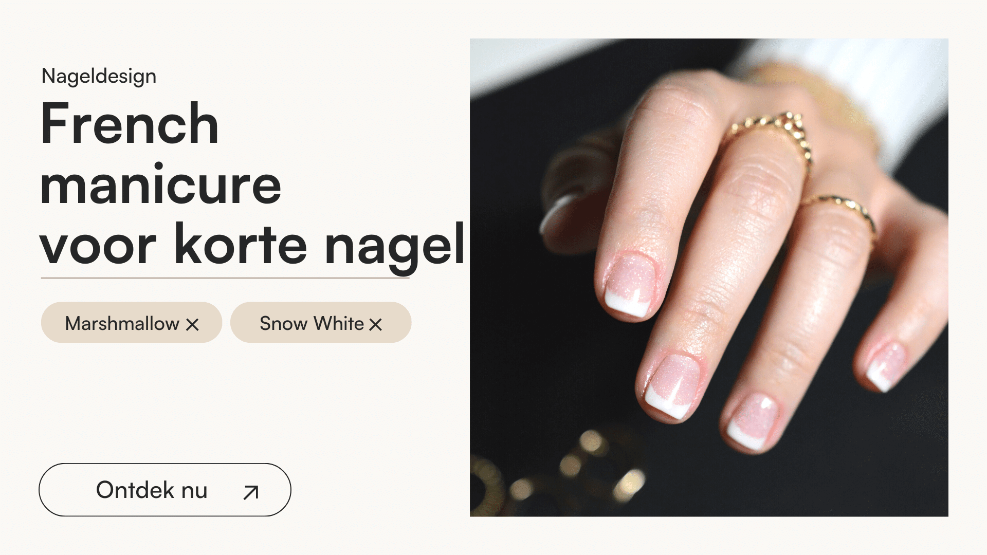 French manicure voor korte nagels