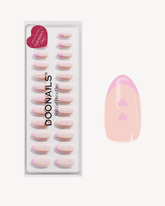 Flirty French Short Almond Soft Gel Press Onsdoonails