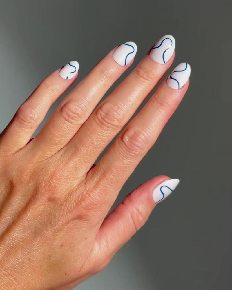 Blue Swirls UV Gel Strips