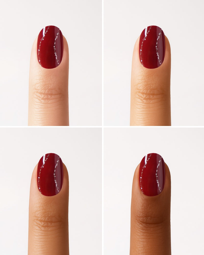 Red Glitter Swirl Gel Strips - Doonails Netherlands