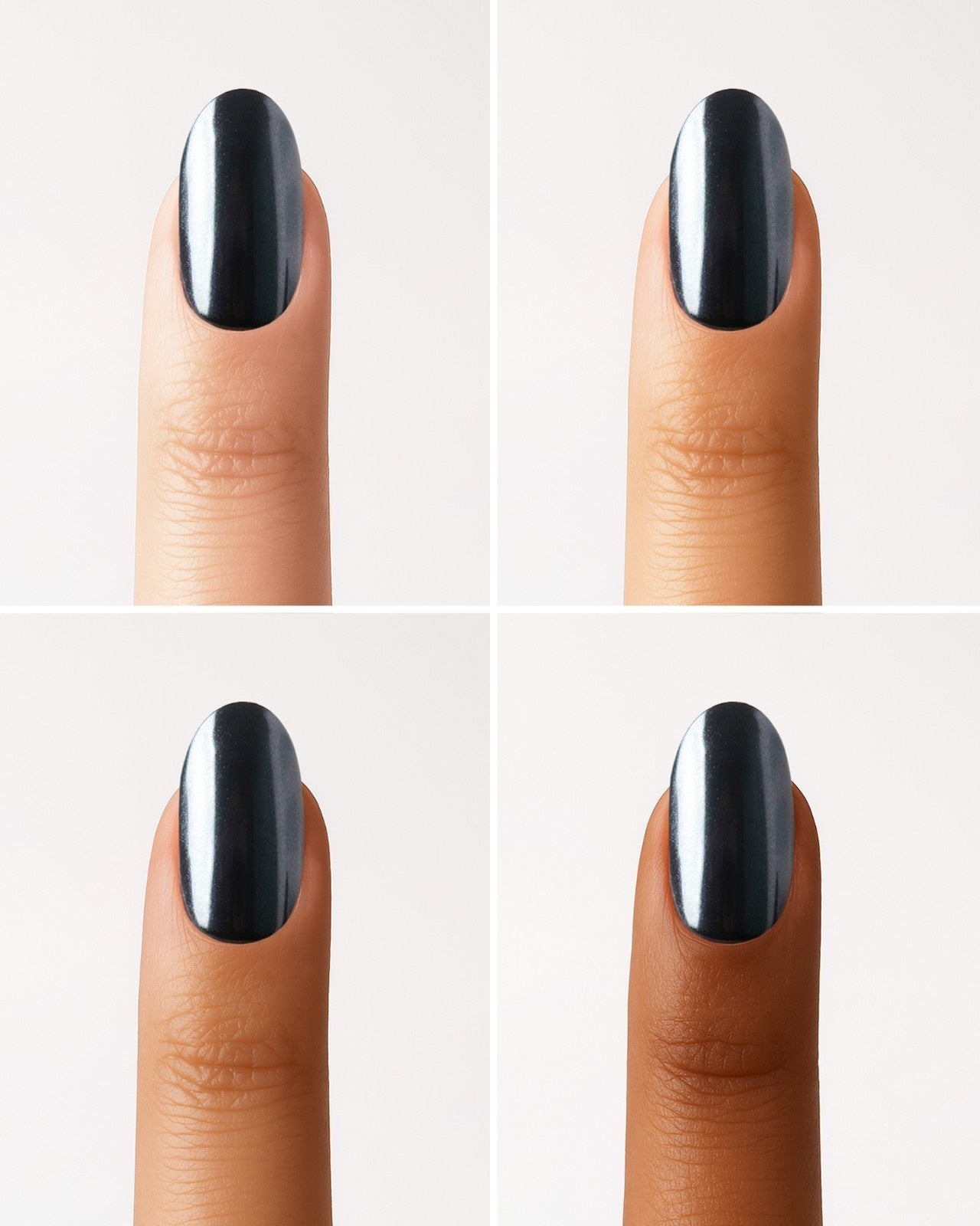 Black Pearl Medium Round Soft Gel Press Ons - Doonails Netherlands
