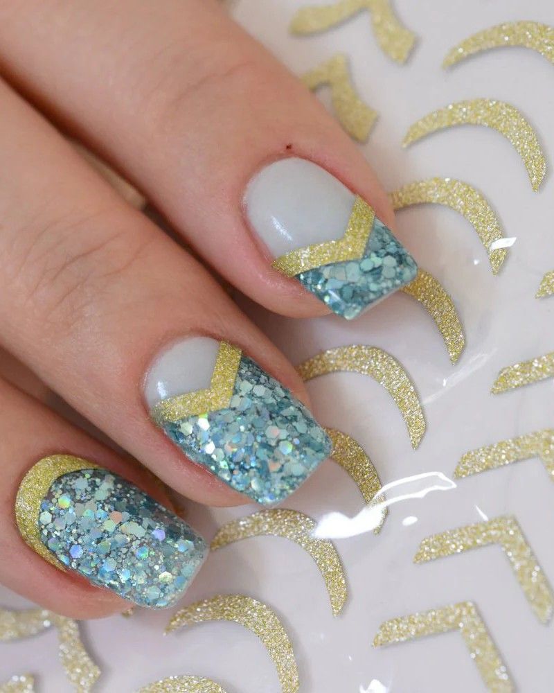 French Sticker - Goud Glitter