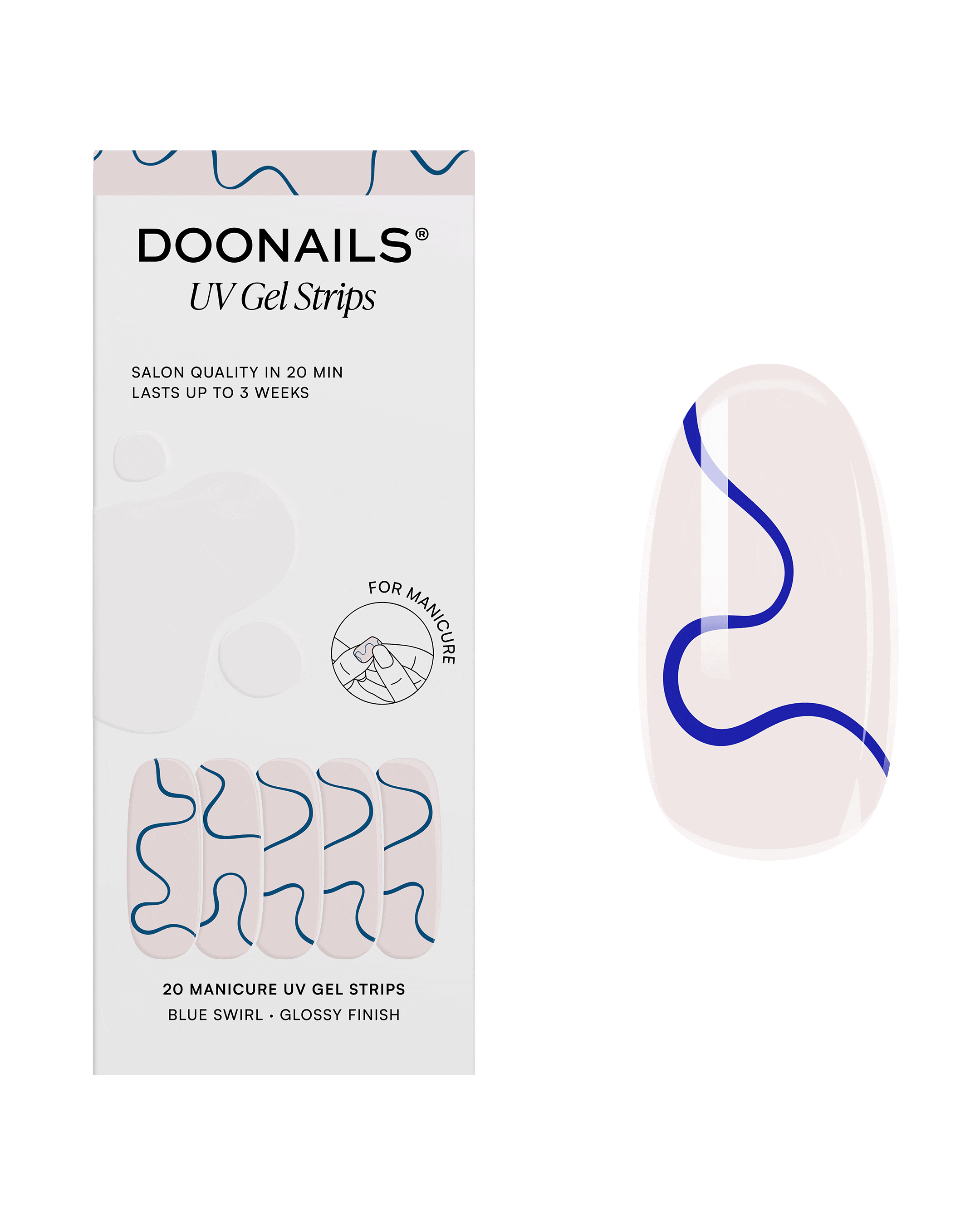 Blue Swirls Gel Strips