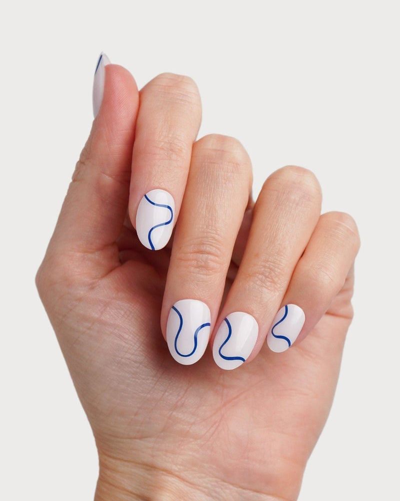 Blue Swirls UV Gel Strips