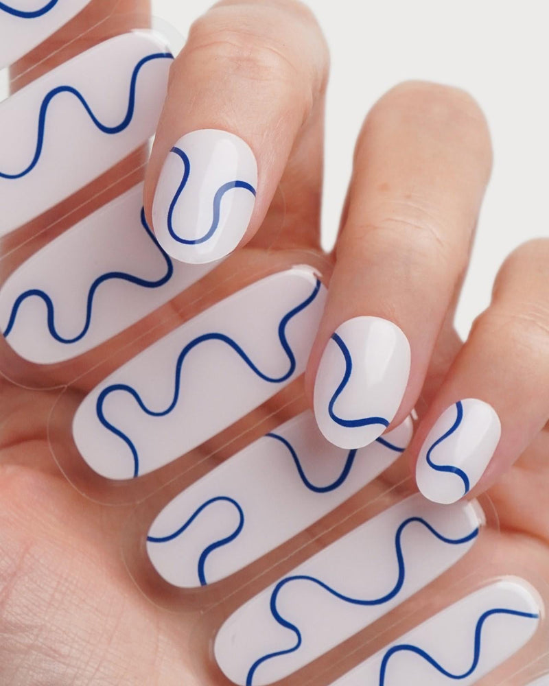 Blue Swirls UV Gel Strips