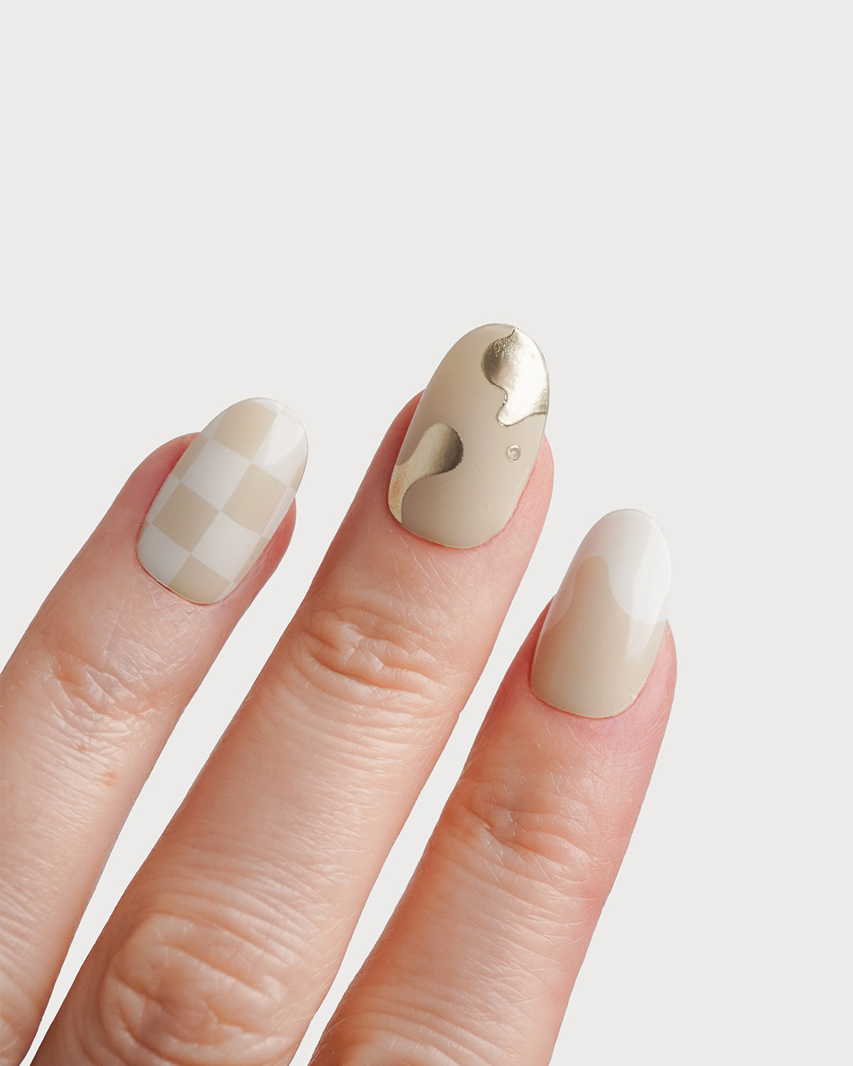 Creamy Checkers Gel Strips