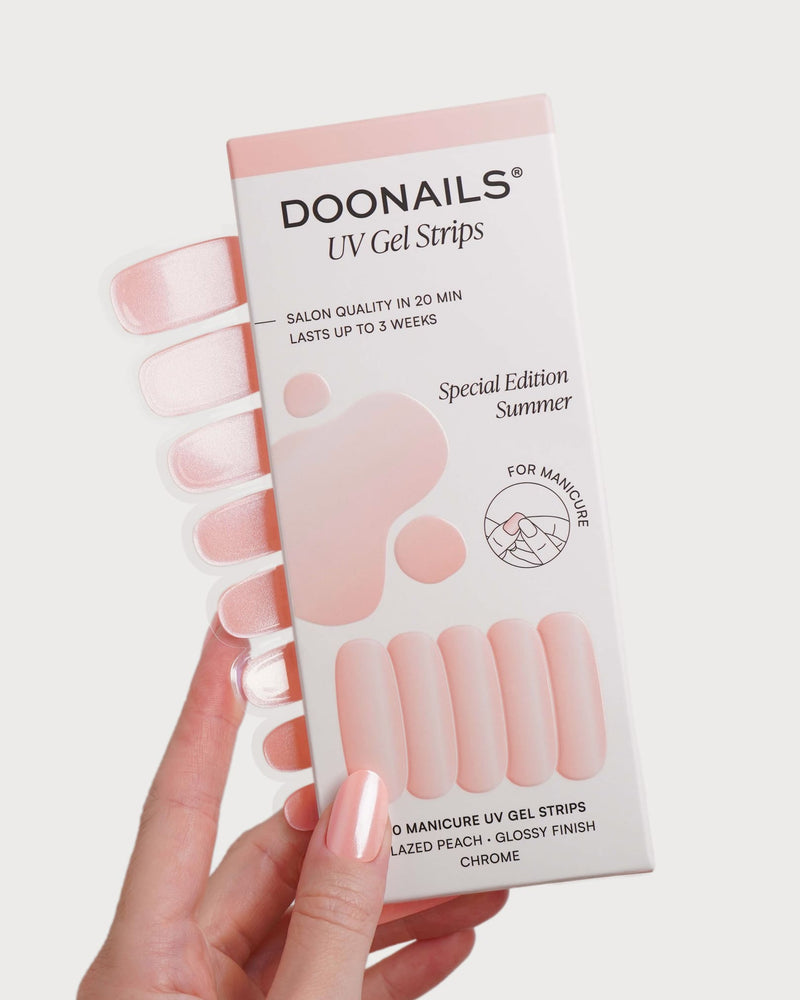 Glazed Peach UV Gel Strips