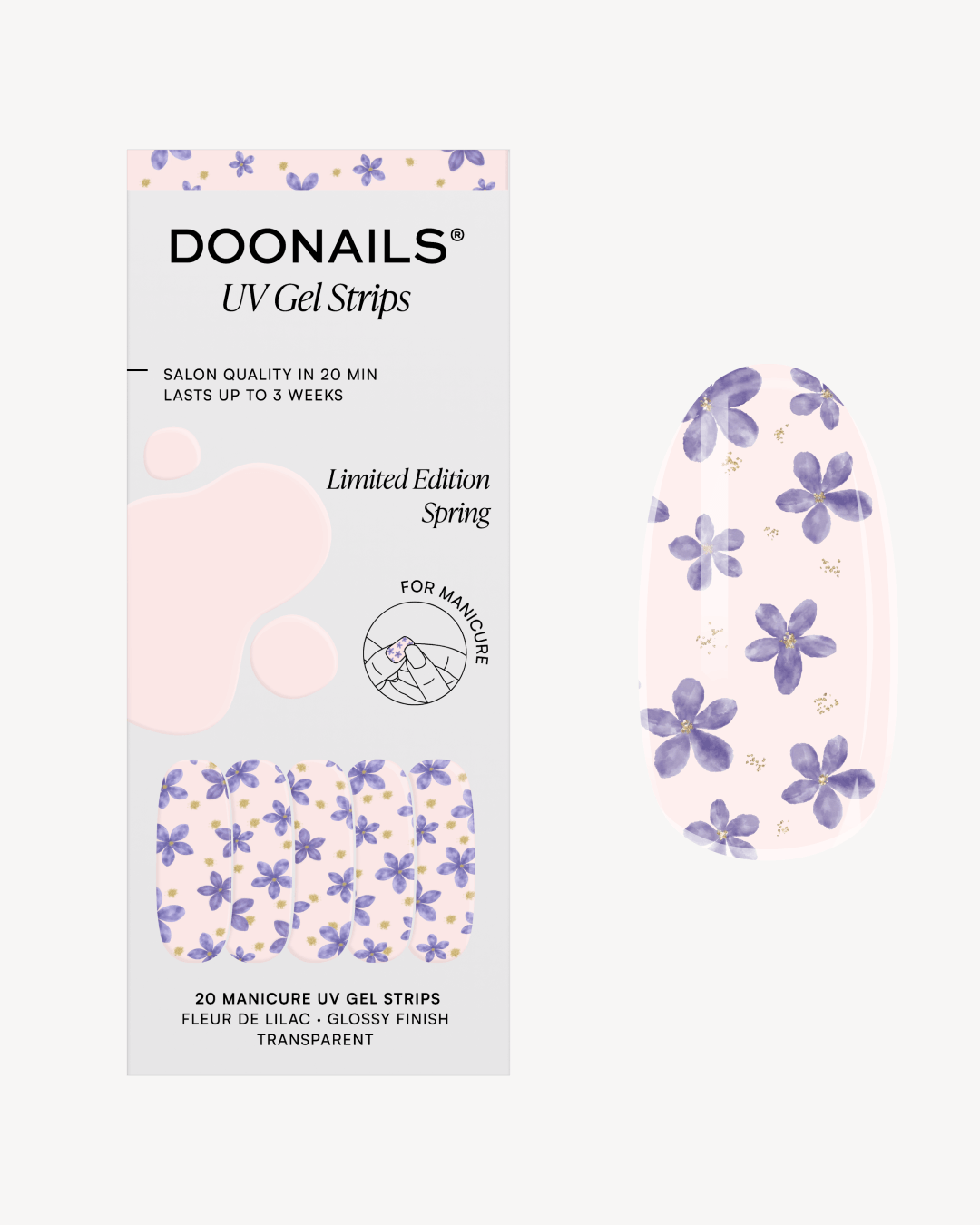 Limited Edition Fleur de Lilac UV Gel Strips