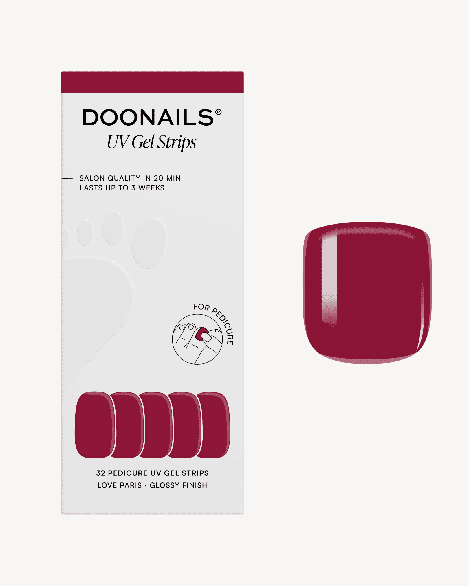 Love Paris Pedicure UV Gel Strips