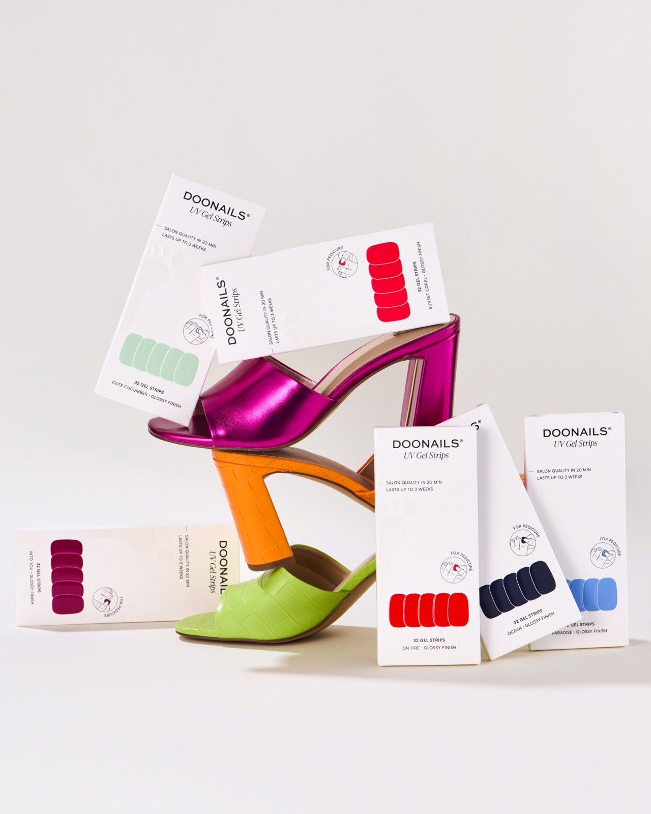 Color Crush Set - Pedicure Gel Strips