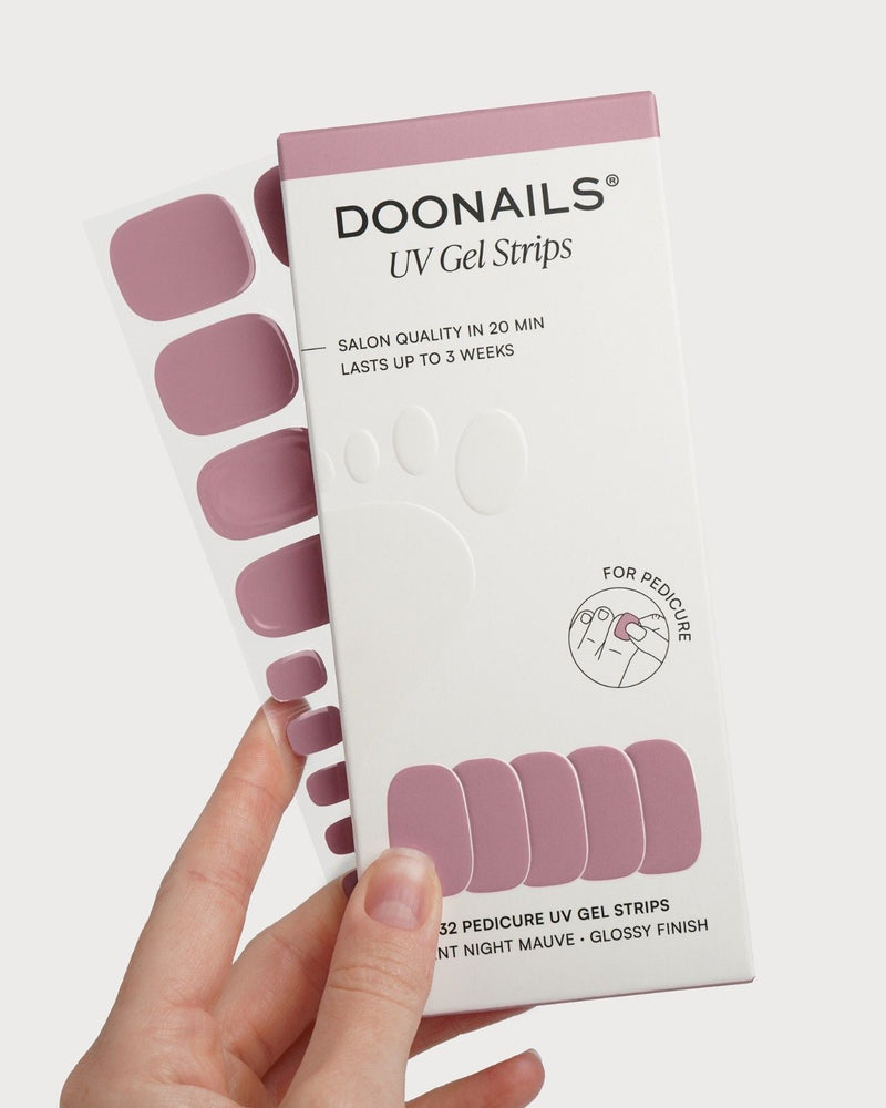 Silent Night Mauve Pedicure UV Gel Strips