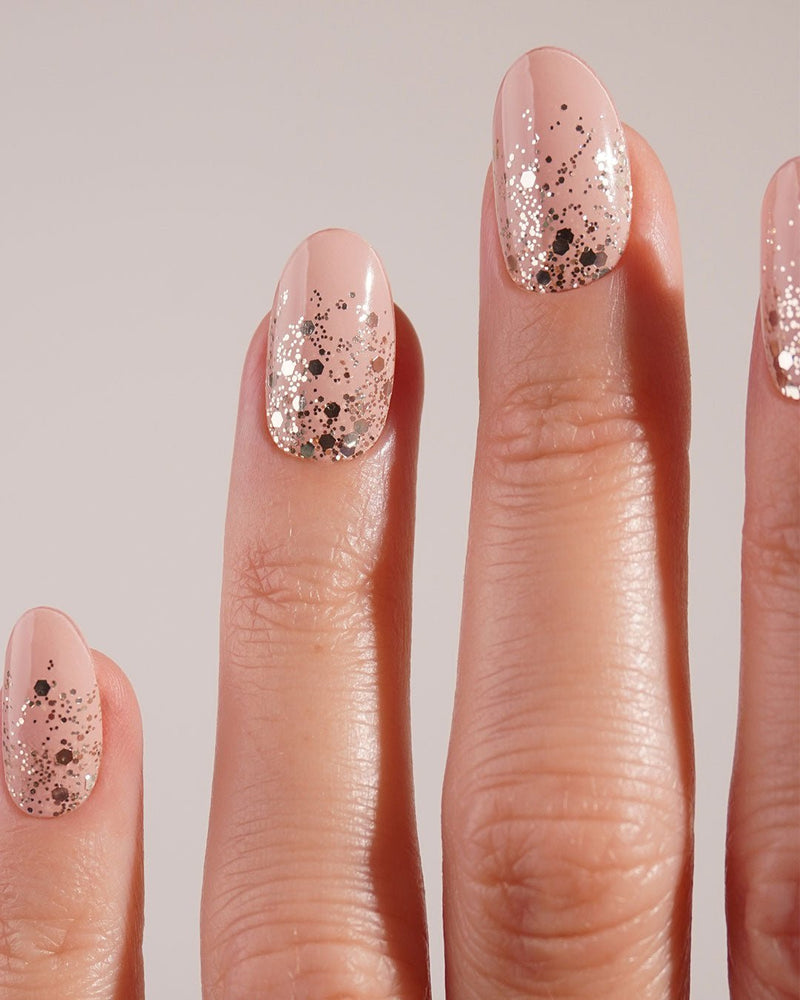 Gold Glitter Ombre Gel Strips - Doonails Netherlands