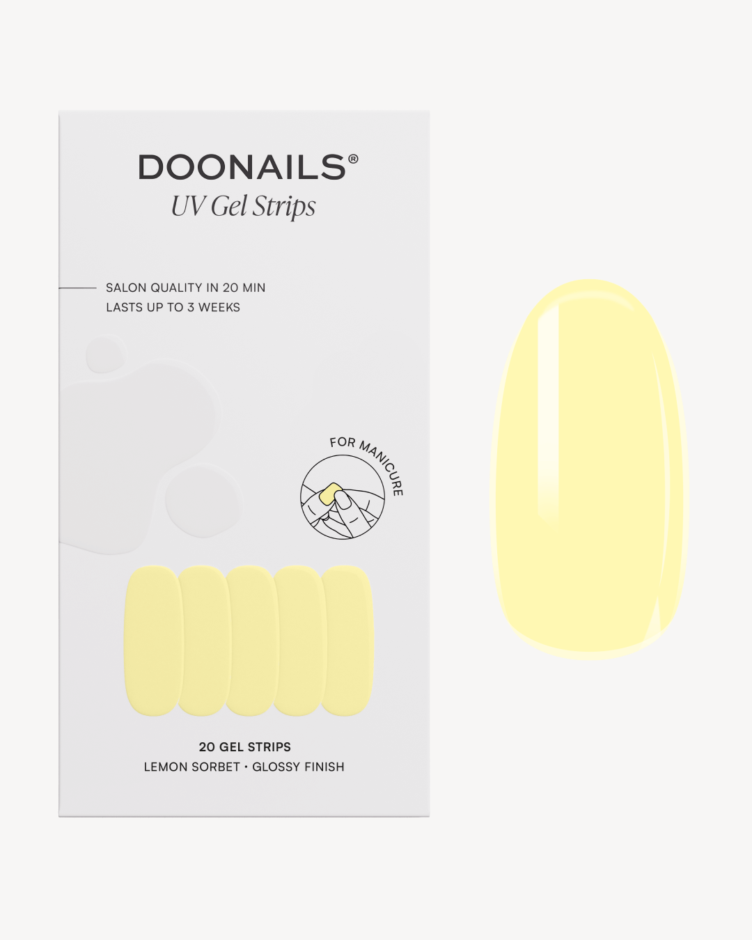 Lemon Sorbet Gel Stripsdoonails