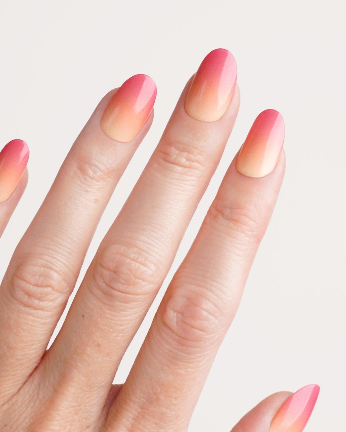 Orange Pink Ombre Gel Stripsdoonails