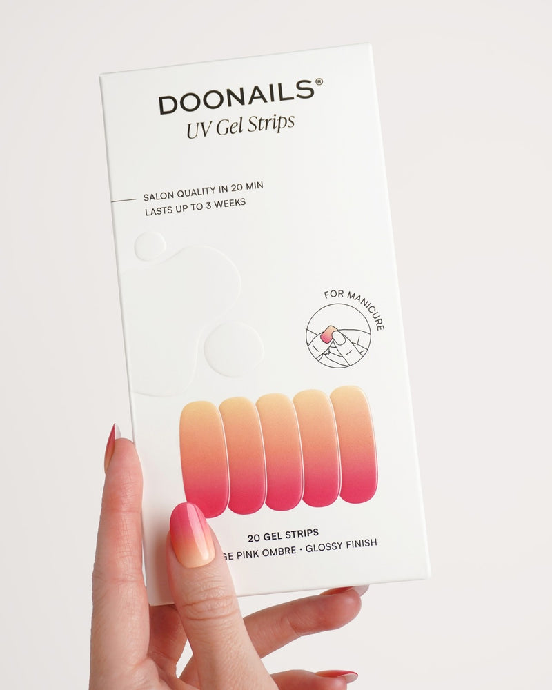 Orange Pink Ombre Gel Strips - Doonails Netherlands