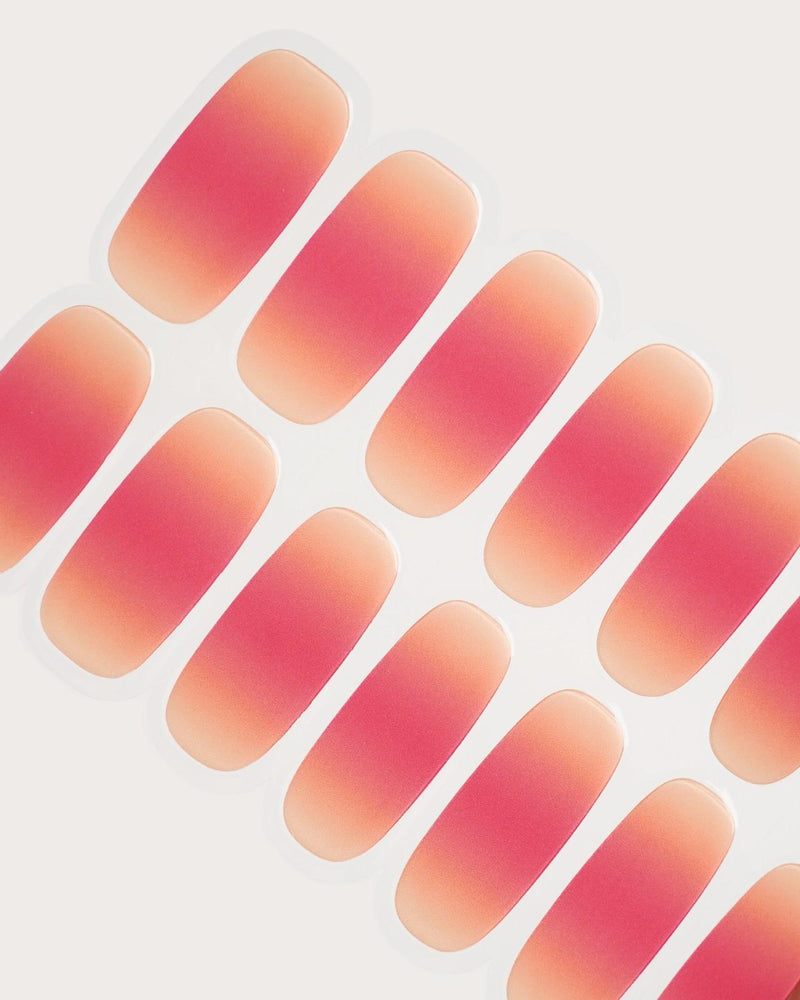 Orange Pink Ombre Gel Strips - Doonails Netherlands