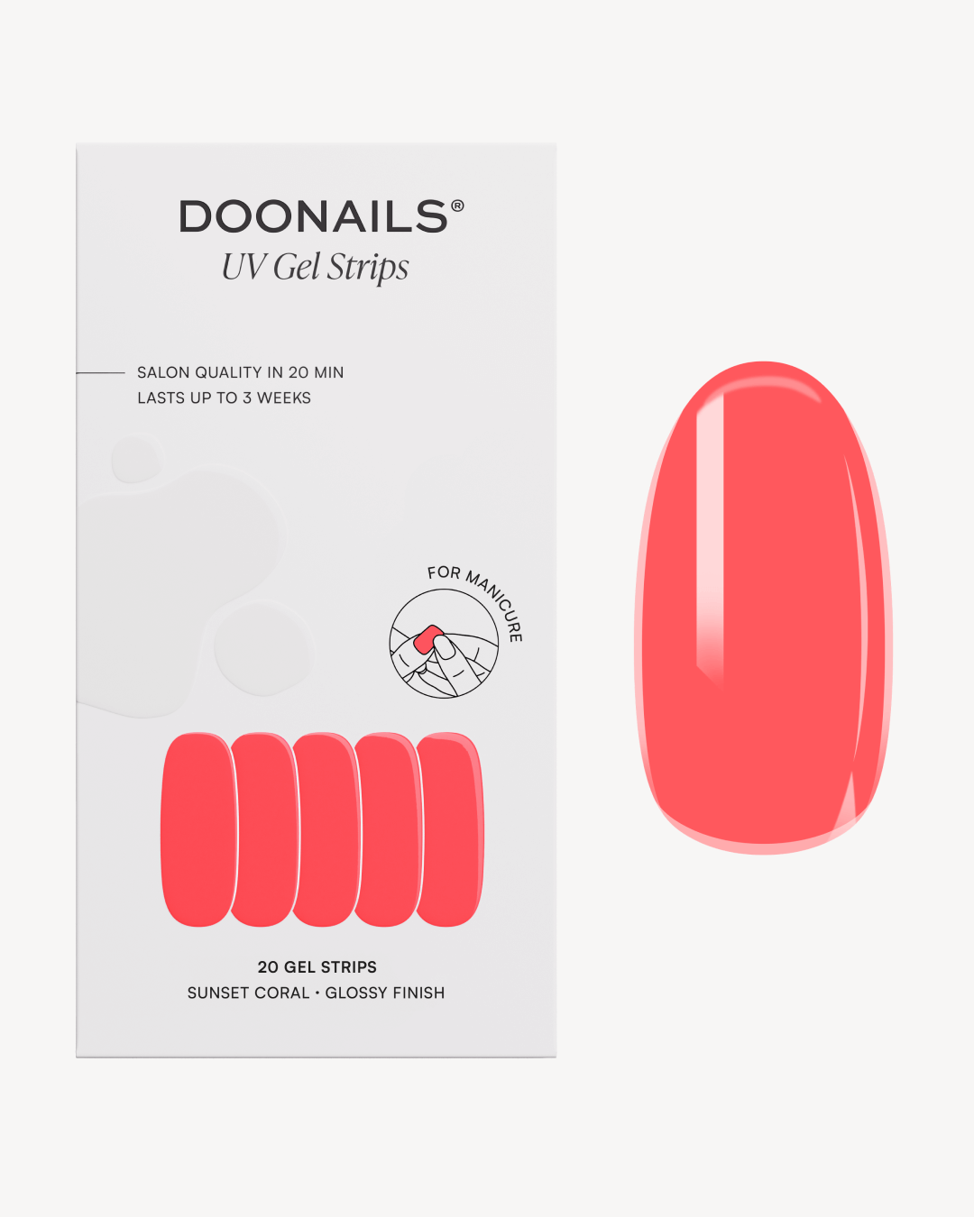 Sunset Coral Gel Stripsdoonails