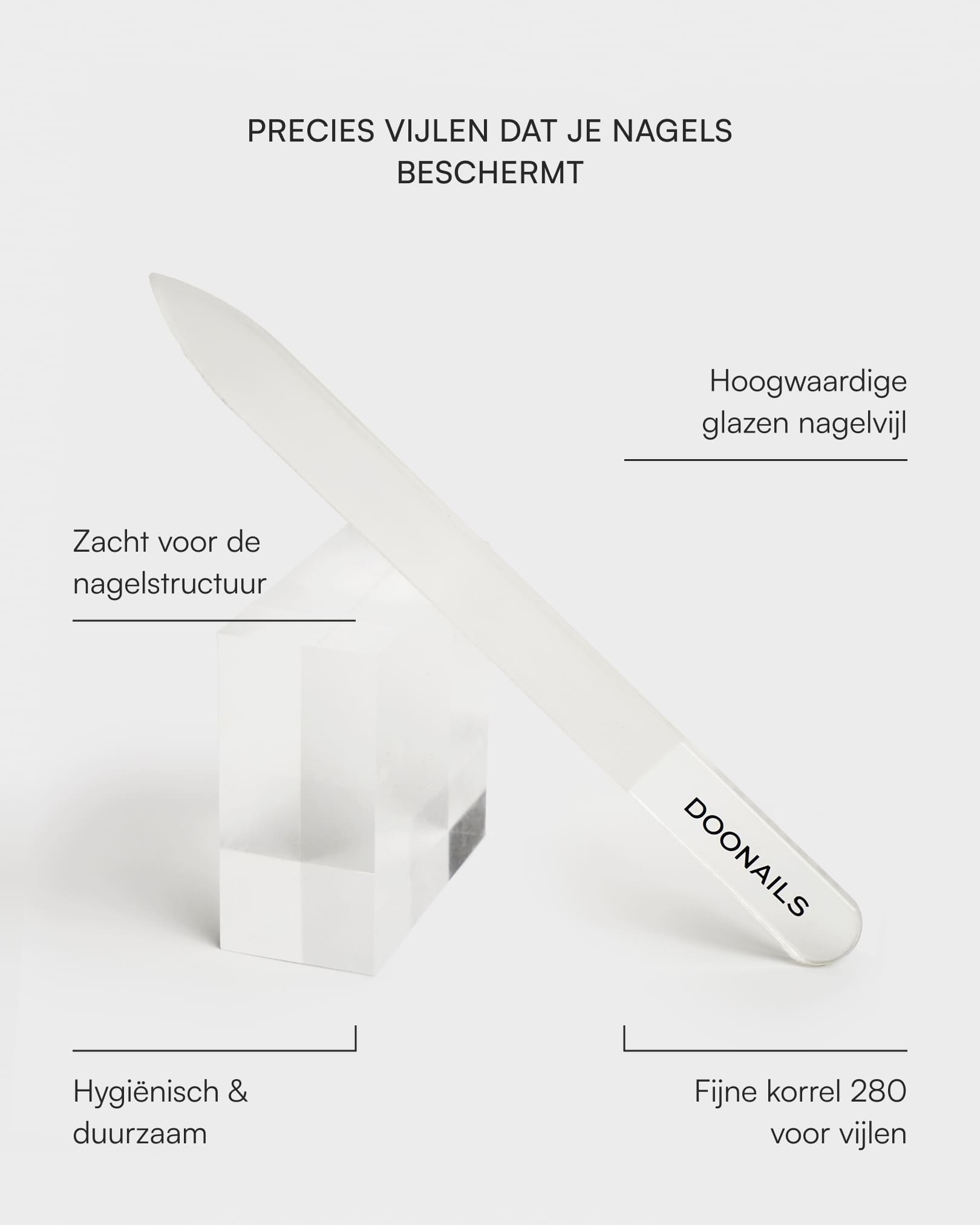 Glazen nagelvijl